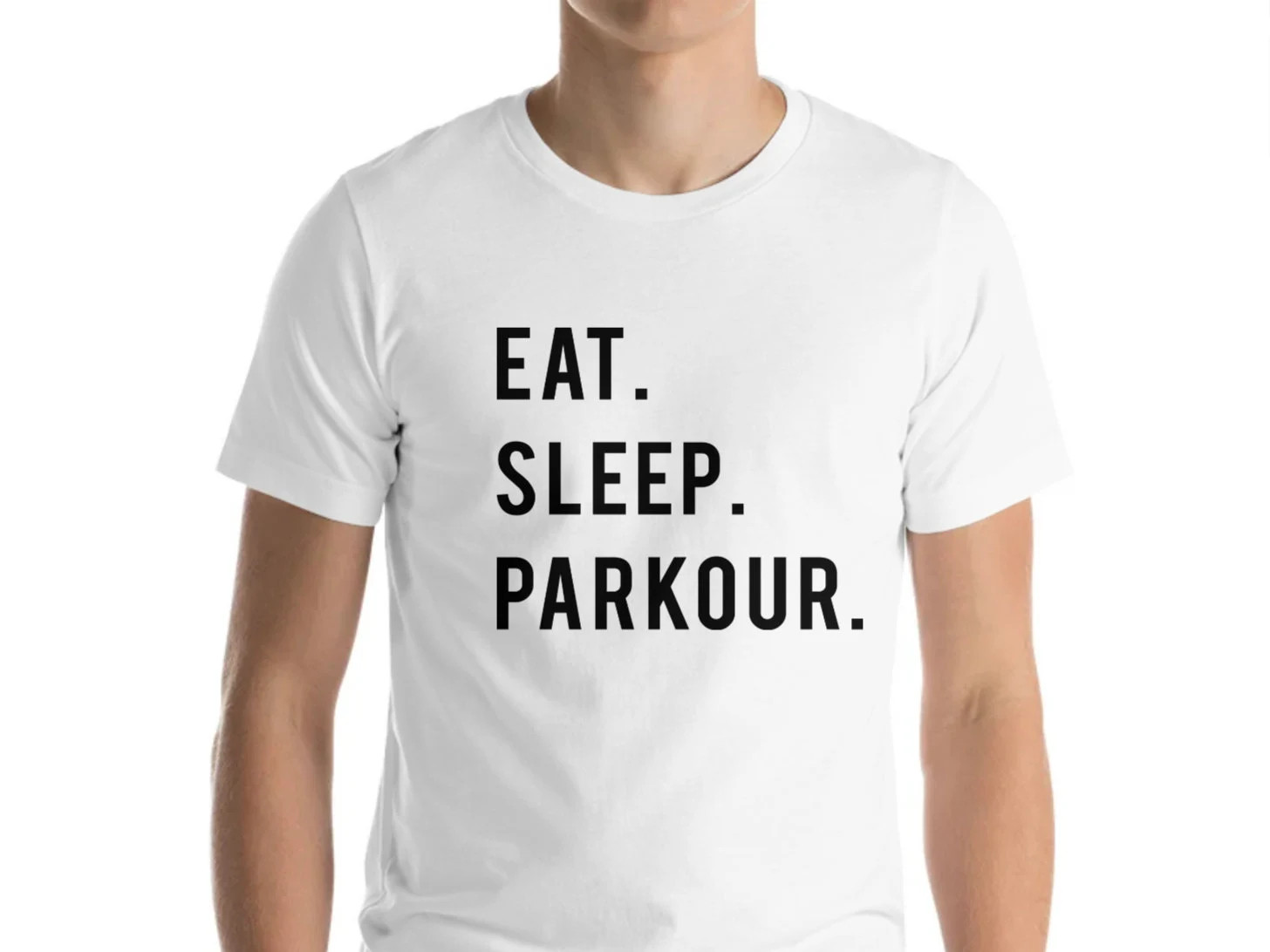 Eat Sleep Parkour T-Shirt: Soft Cotton Blend Tee 615 - image 3