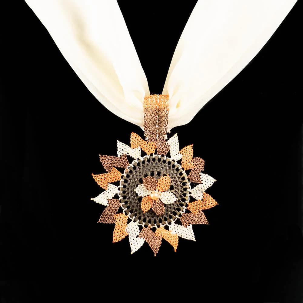 ANATOLIAN POINT LACE Necklace Foulard / Handmade