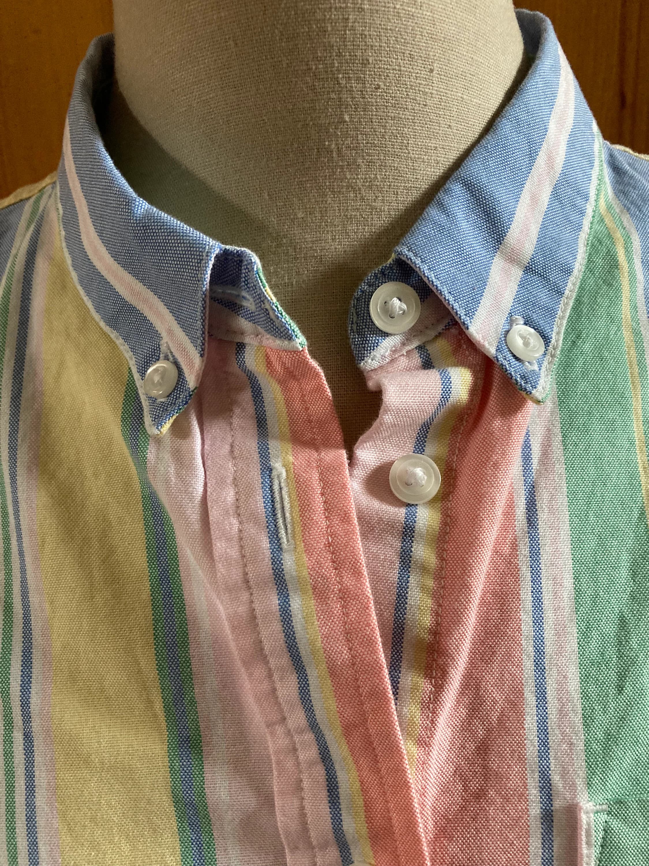 1980s Sherbet Striped LL Bean Shirt - image 4