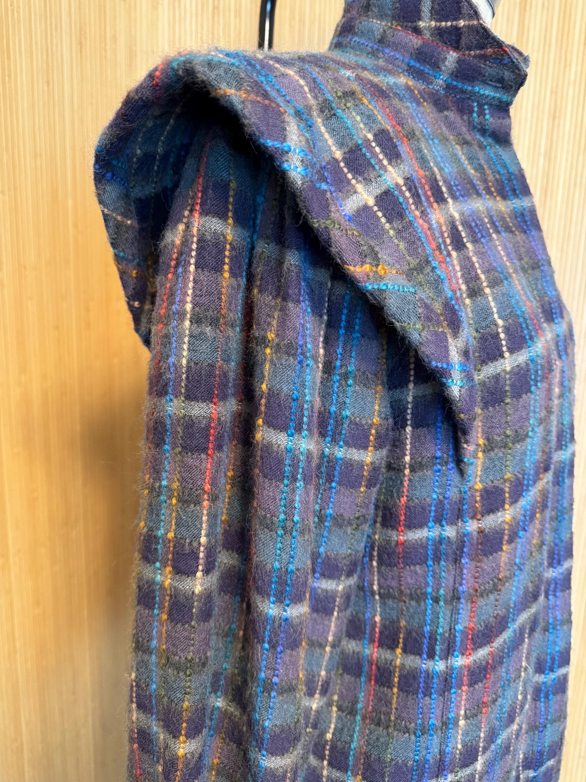 80s Marc D’Alcy Colorful Tweedy Lined Shirt/Jacket with Unique Flanged Shoulders - image 4
