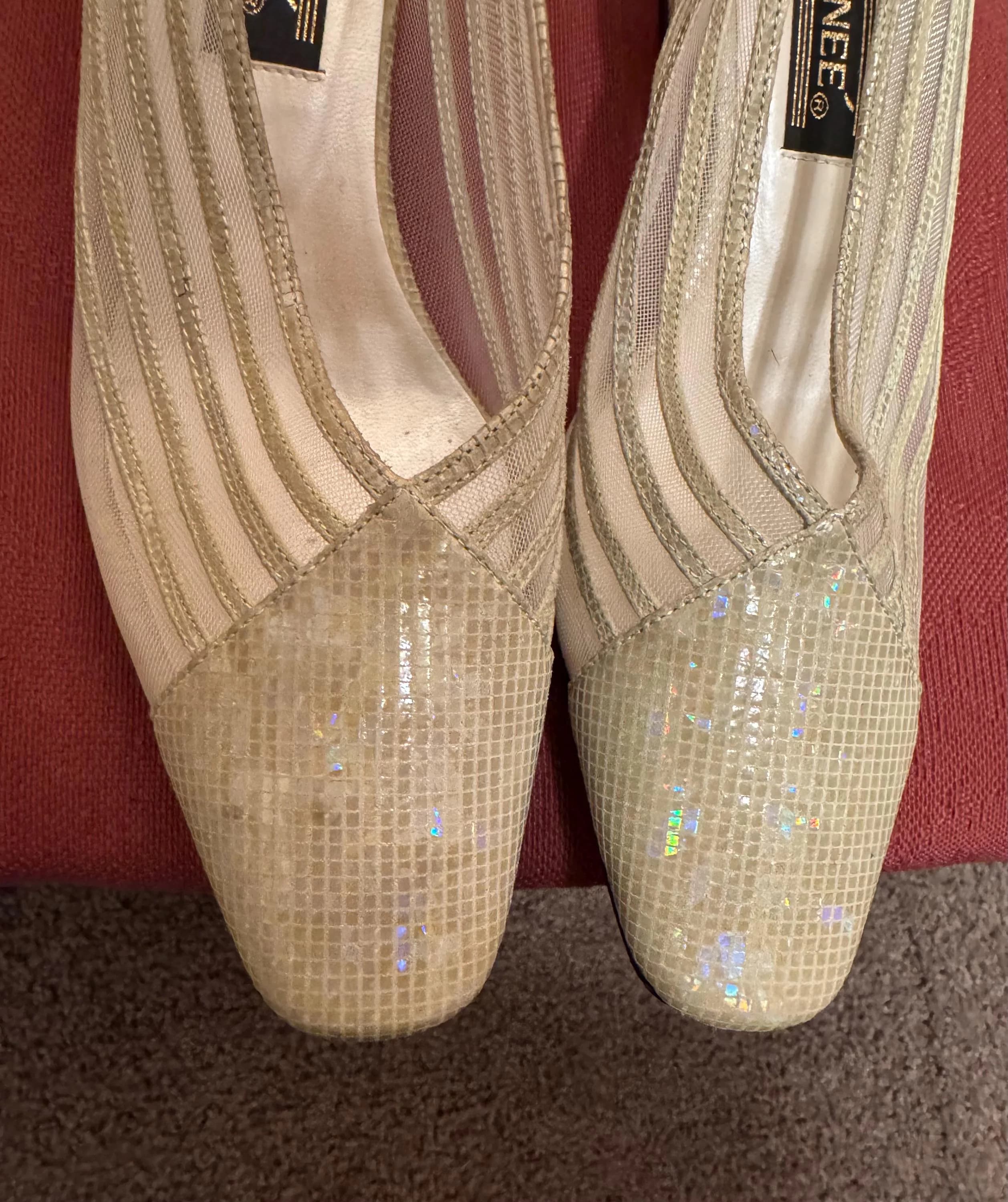 Vintage Sparkly J. Renee Block Heel Pumps - image 3