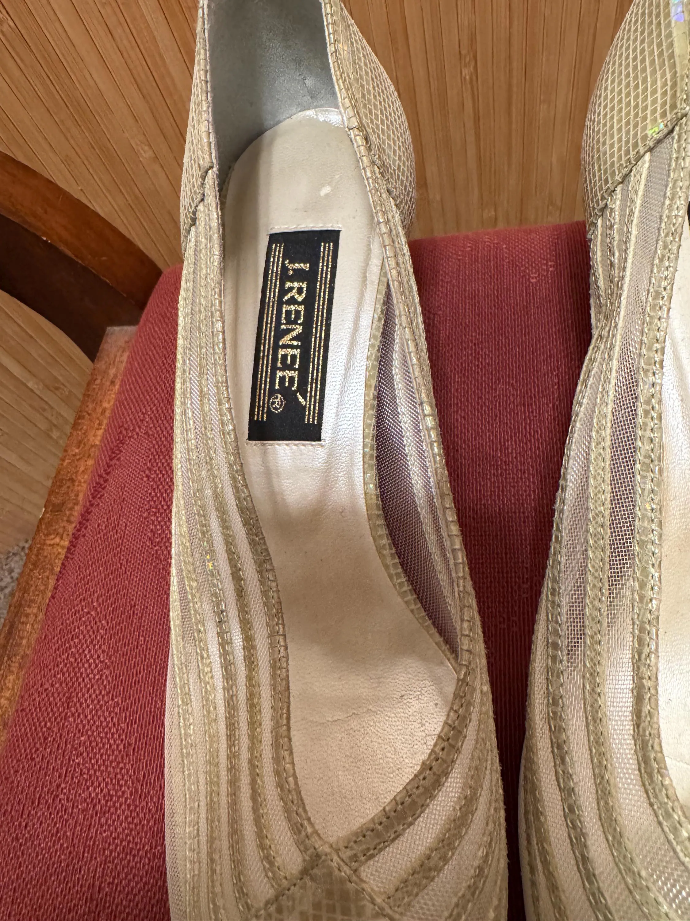 Vintage Sparkly J. Renee Block Heel Pumps - image 4