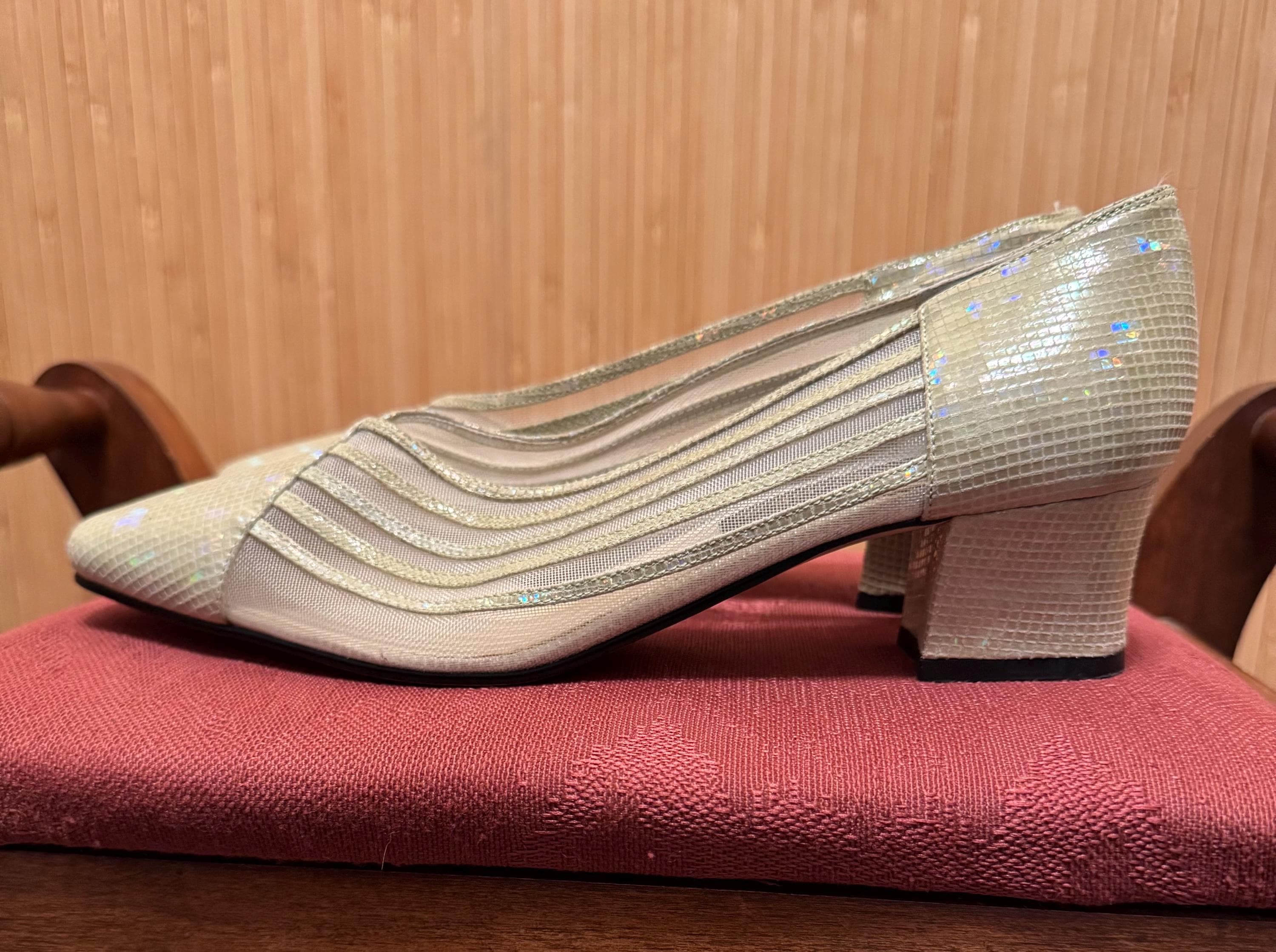Vintage Sparkly J. Renee Block Heel Pumps - image 5