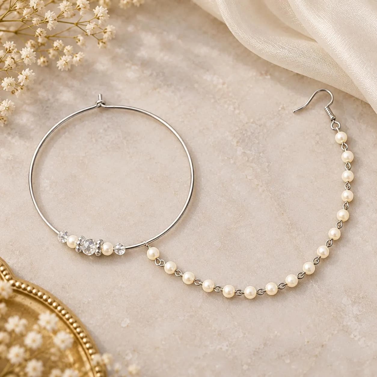 crystals nose ring