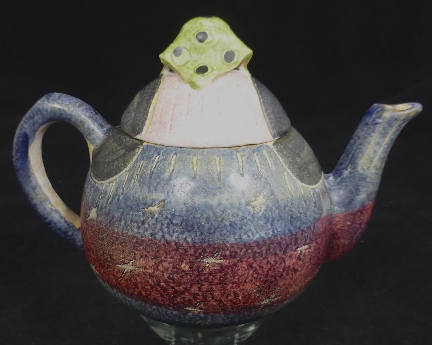 Vintage Italica ARS Italian Peasant Woman Hand Painted Pottery Teapot – Unique Italian Handmade Studio Pottery - Made in Italy - Collectable - image 3