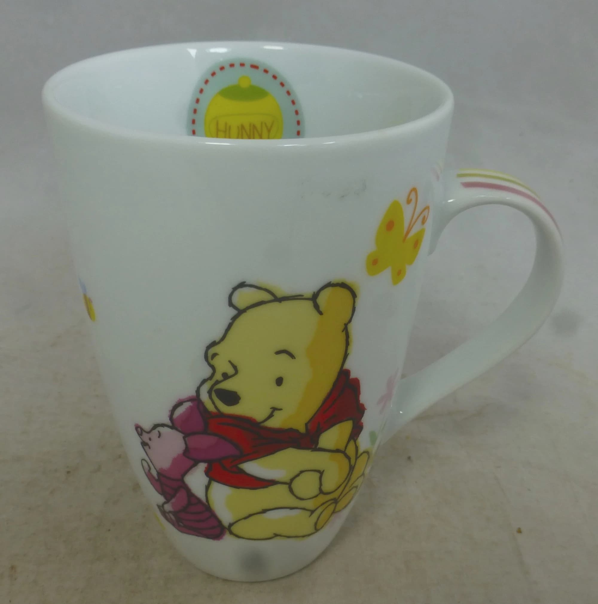 Disney Winnie the Pooh & Friend Piglet with Hunny Pot Porcelain Tall Mug - E H Shepard style Cartoons - Official Merchandise - Martin Yaffe - image 3