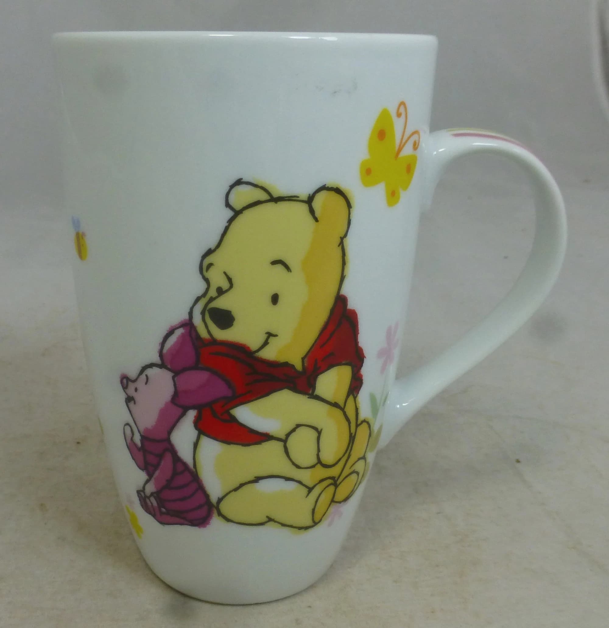 Disney Winnie the Pooh & Friend Piglet with Hunny Pot Porcelain Tall Mug - E H Shepard style Cartoons - Official Merchandise - Martin Yaffe - image 4