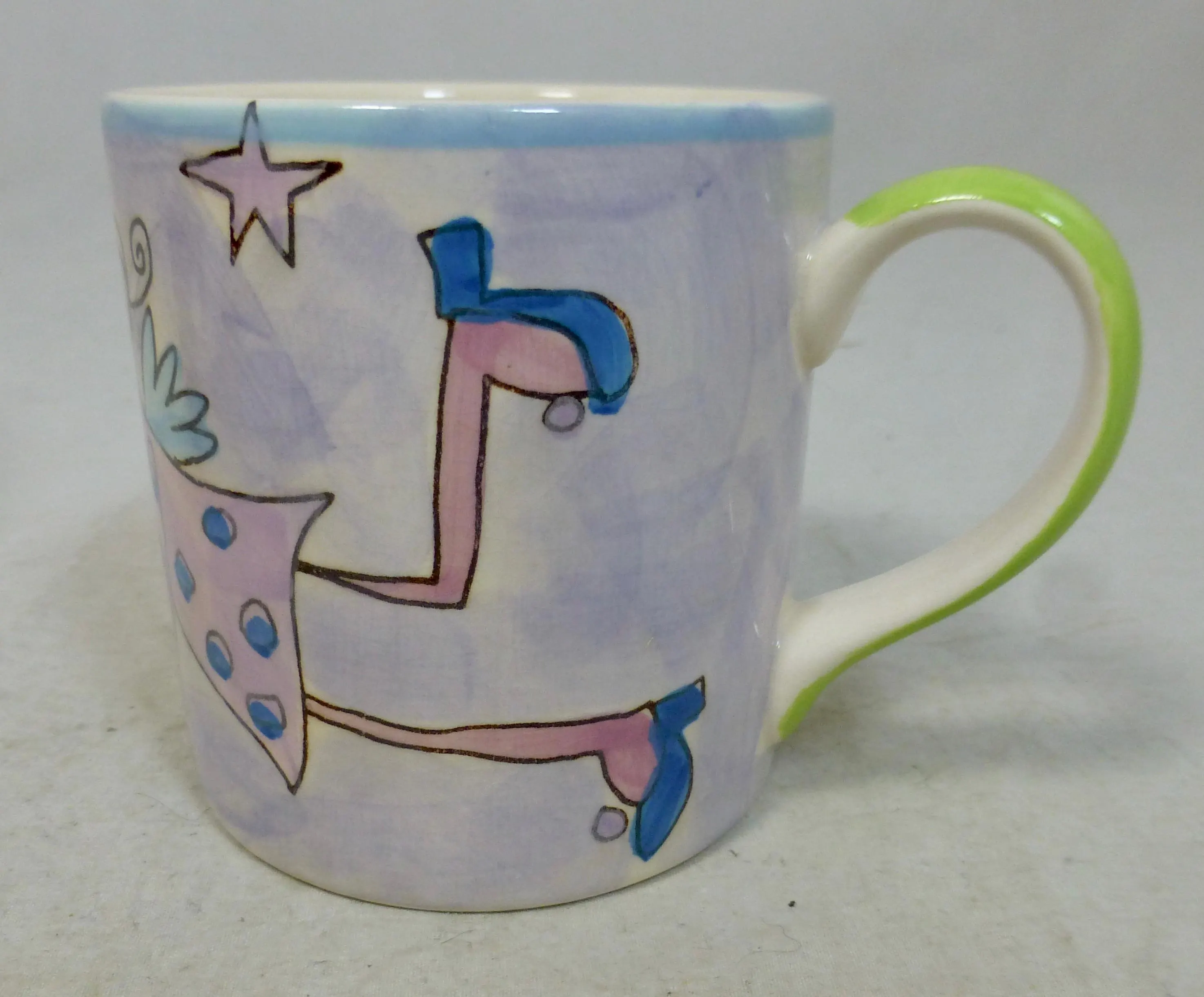 Funky Fairies Princesses with Crowns & Stars Wands Hand Painted Small Porcelain Mug by The Pier - Fabulous Fun Fairy Gift - image 5
