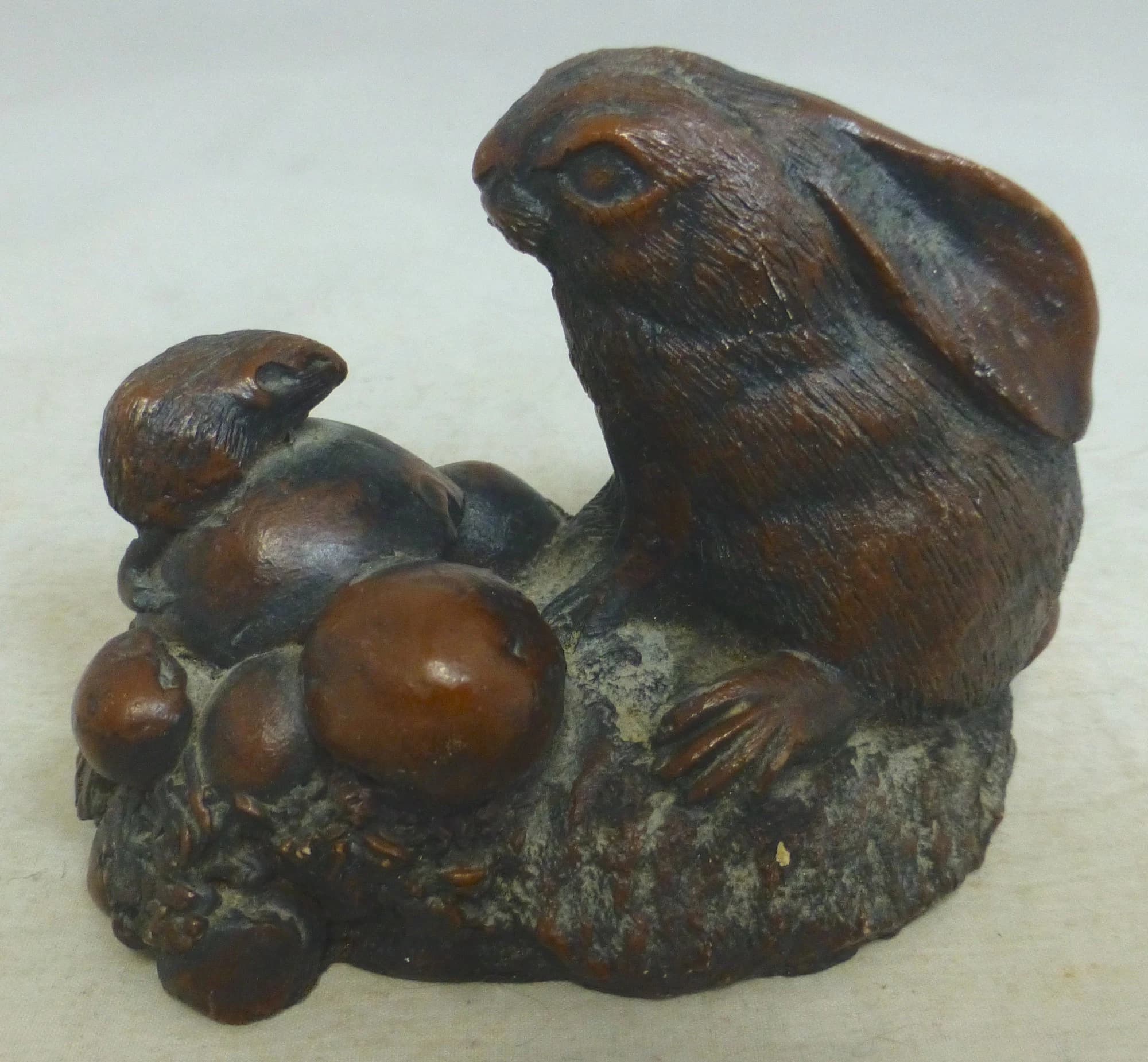 Vintage Priory Castings Cute Rare Rabbit and Mouse Figurine from Traditional Characters – Collectible Souvenir 4.25 inch W - Made in England - image 3