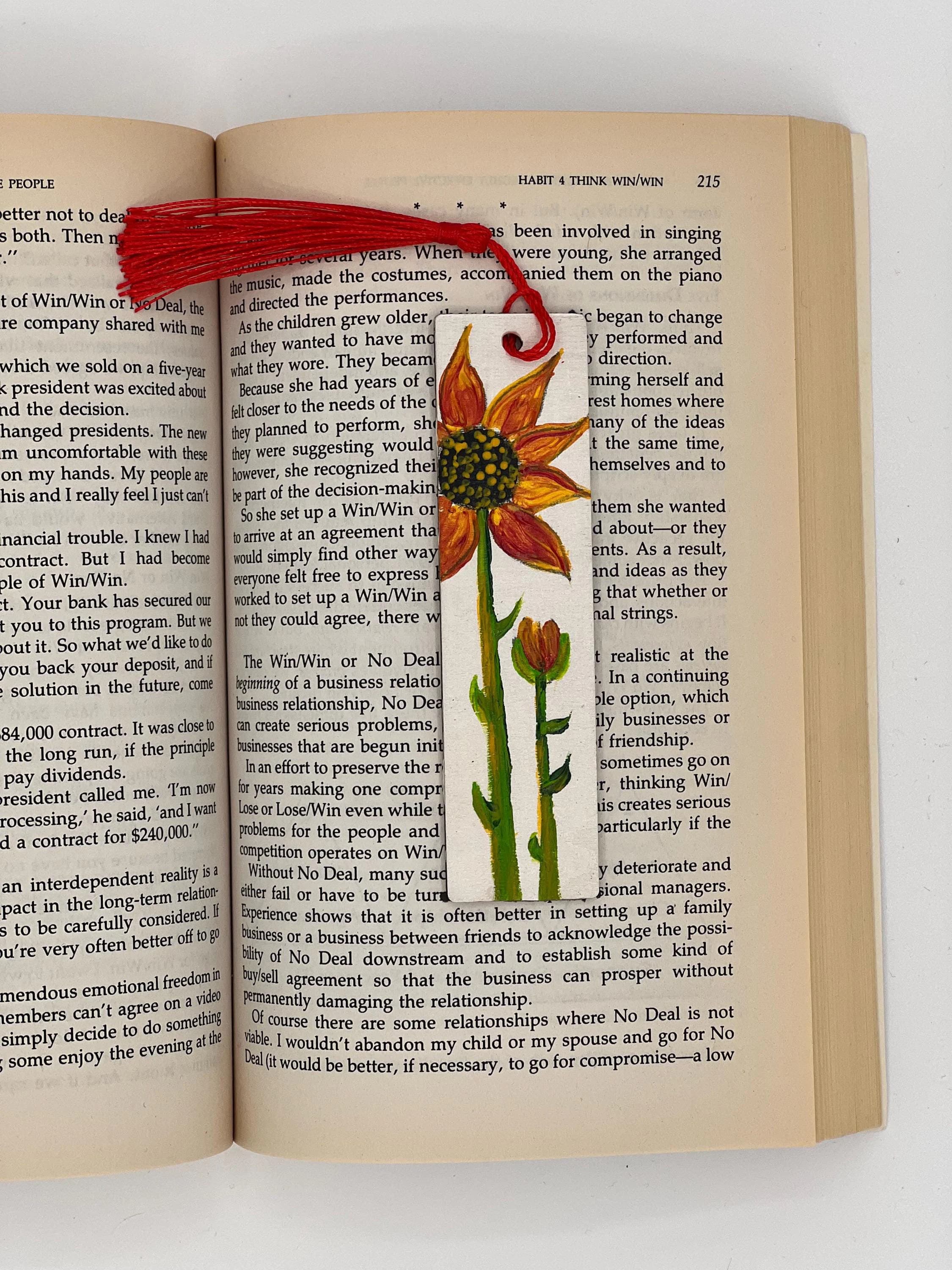 wooden bookmark handmade handpainted