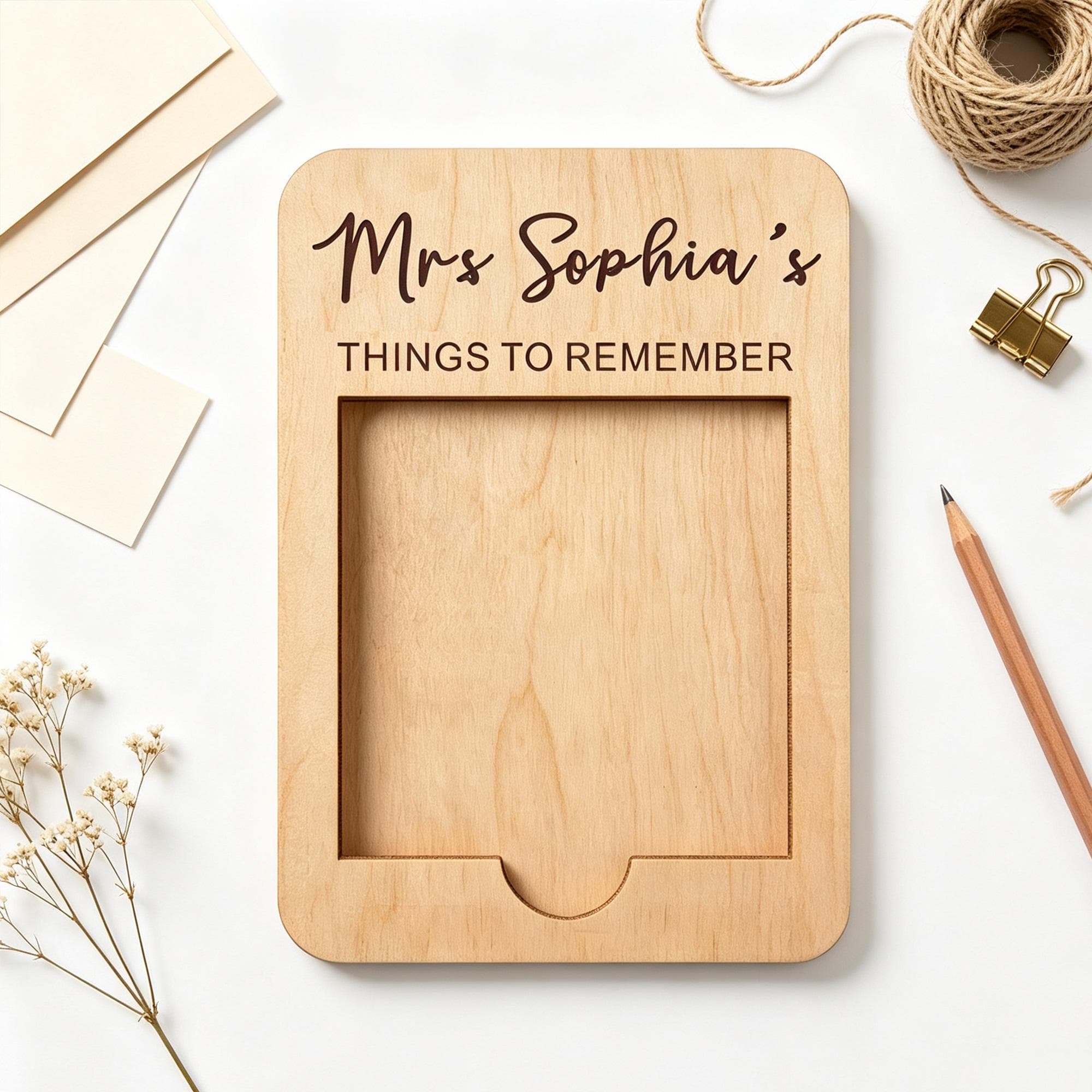 Personalised Note Holder, Thank You Teacher Gifts, Wooden Sticky Note Holder, Teacher Appreciation Gifts End of the Year - image 5