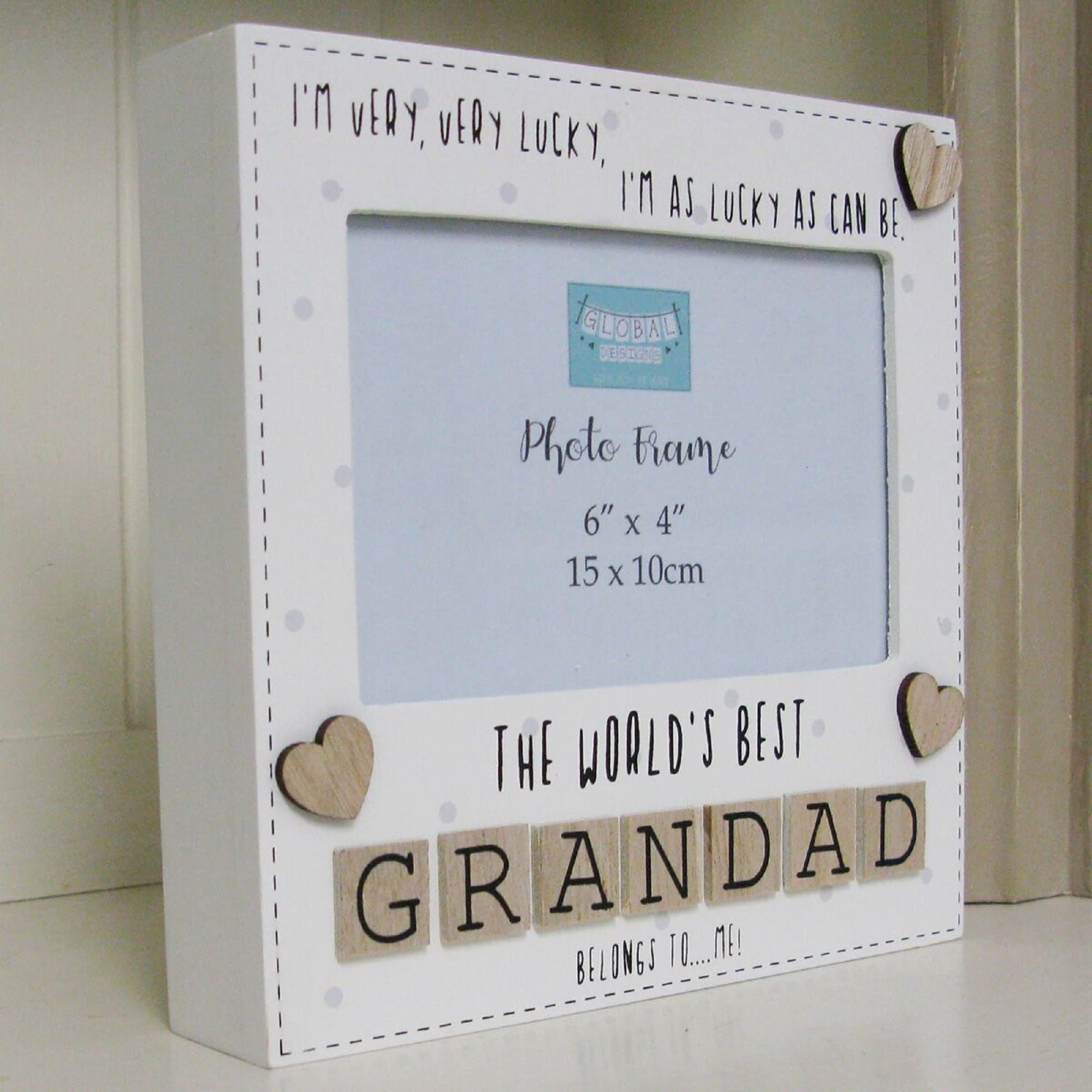Best Grandad Photo Frame, Cream Wood, Shabby Chic 6x4 - image 5