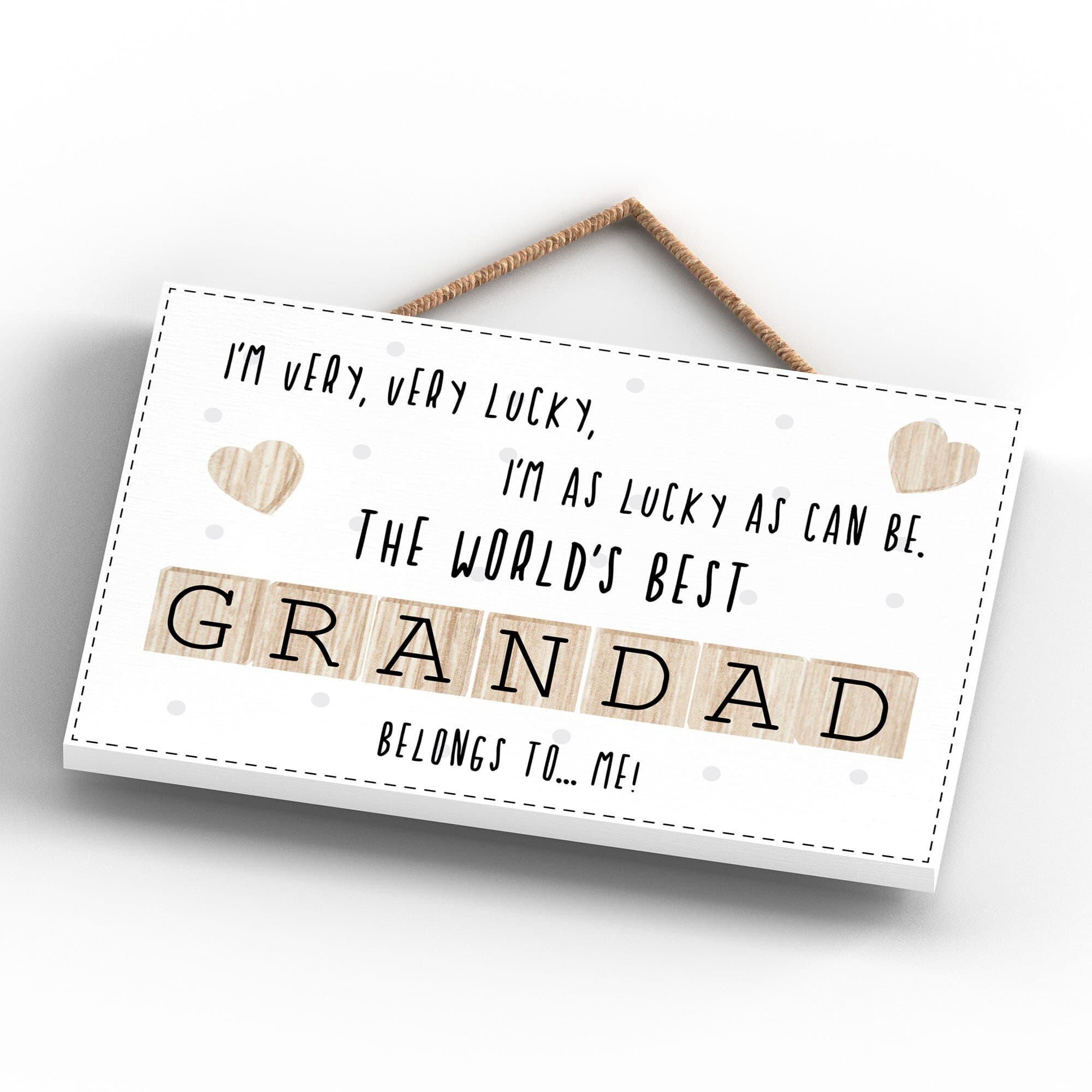 World Grandad Wood Plaque, Scrabble Letter Sign - image 5