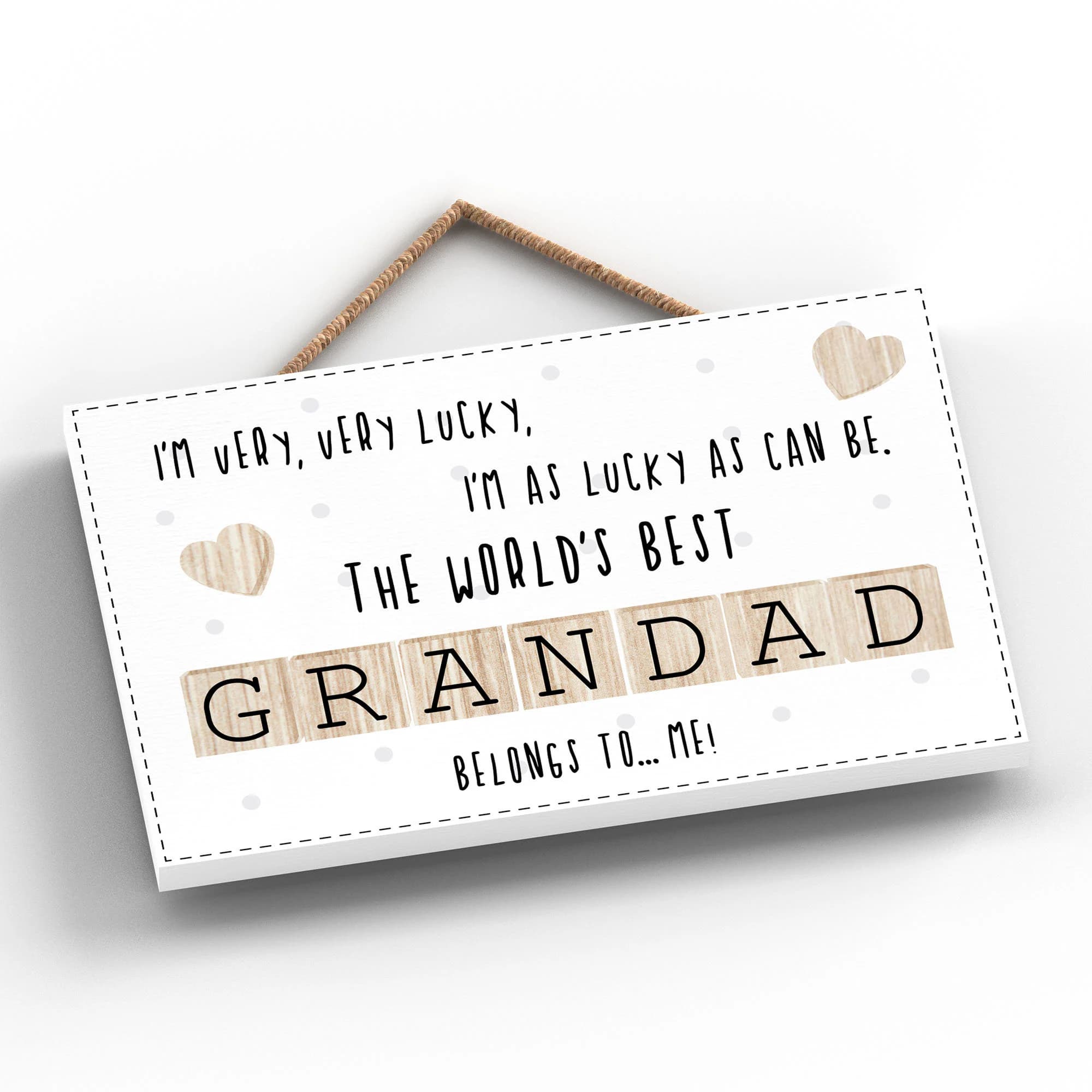 World Grandad Wood Plaque, Scrabble Letter Sign - image 3
