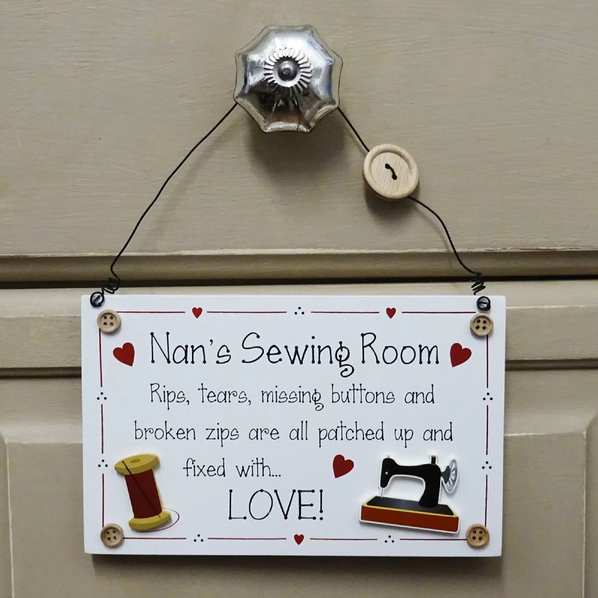 Sewing Room Plaque Humour Craft Needlepoint Hobby Sewing Machine Sign Mum Nan's Choice Of 5 Styles - image 5