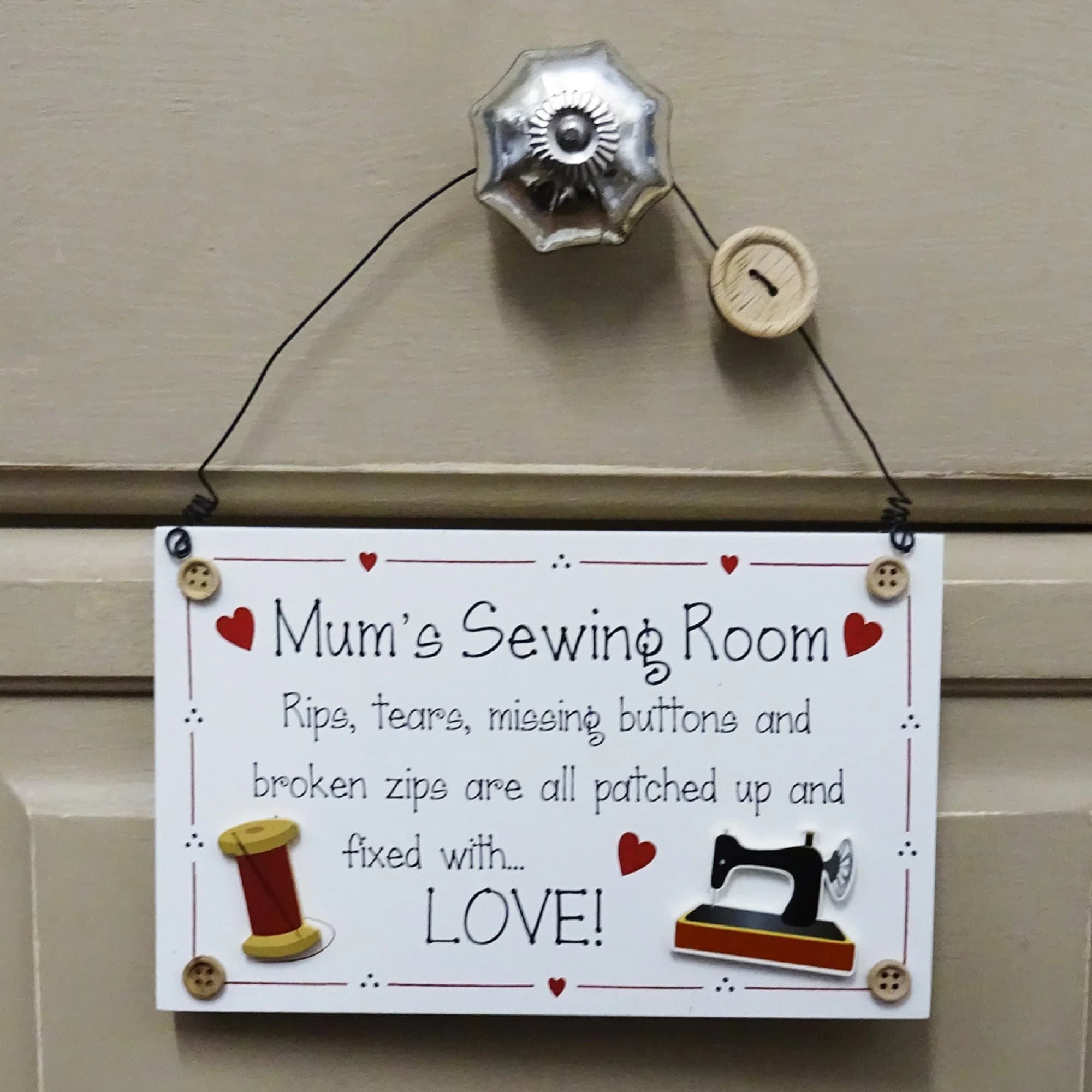 Sewing Room Plaque Humour Craft Needlepoint Hobby Sewing Machine Sign Mum Nan's Choice Of 5 Styles - image 4