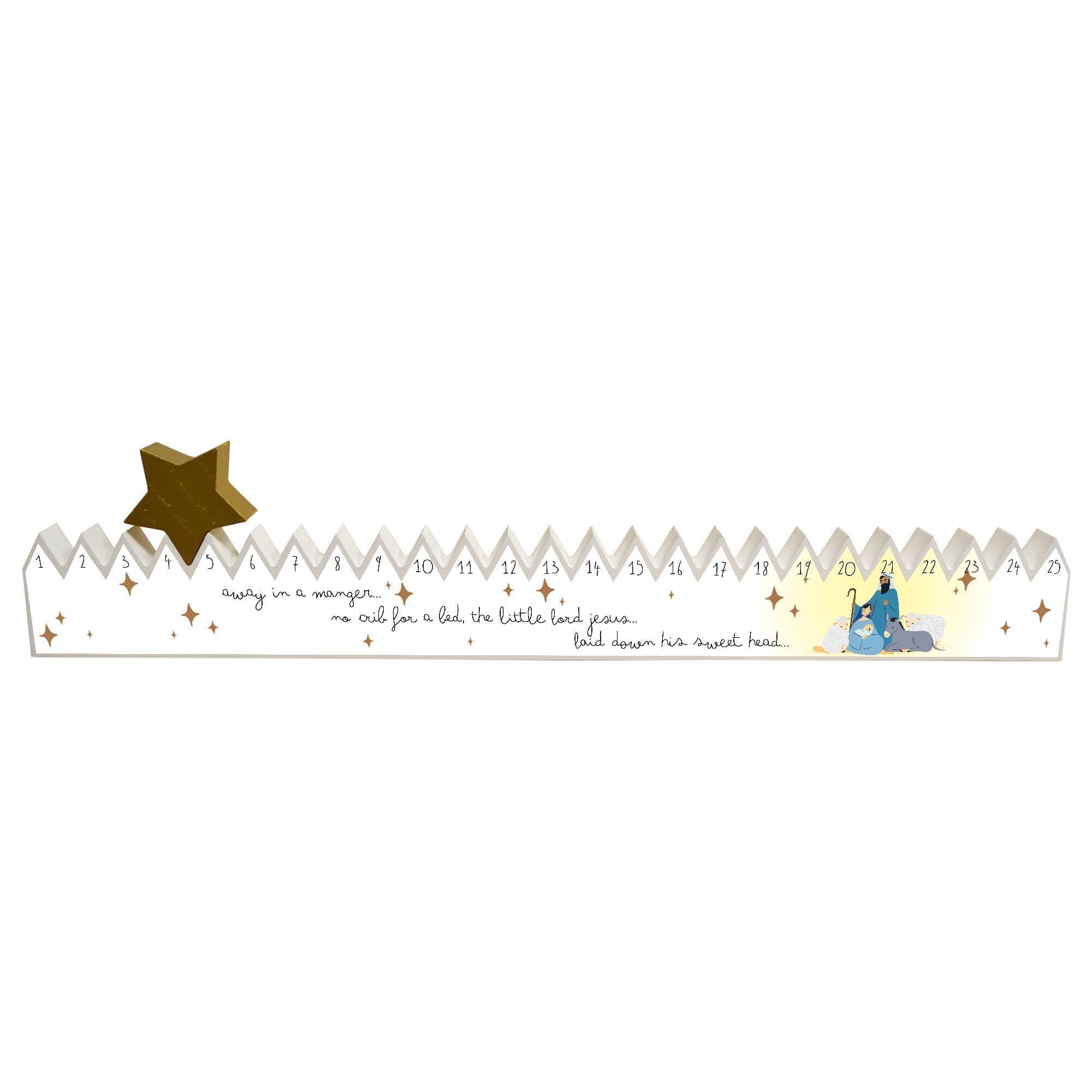 Nativity Scene Advent Calendar: Interactive Wooden Countdown Block - image 3