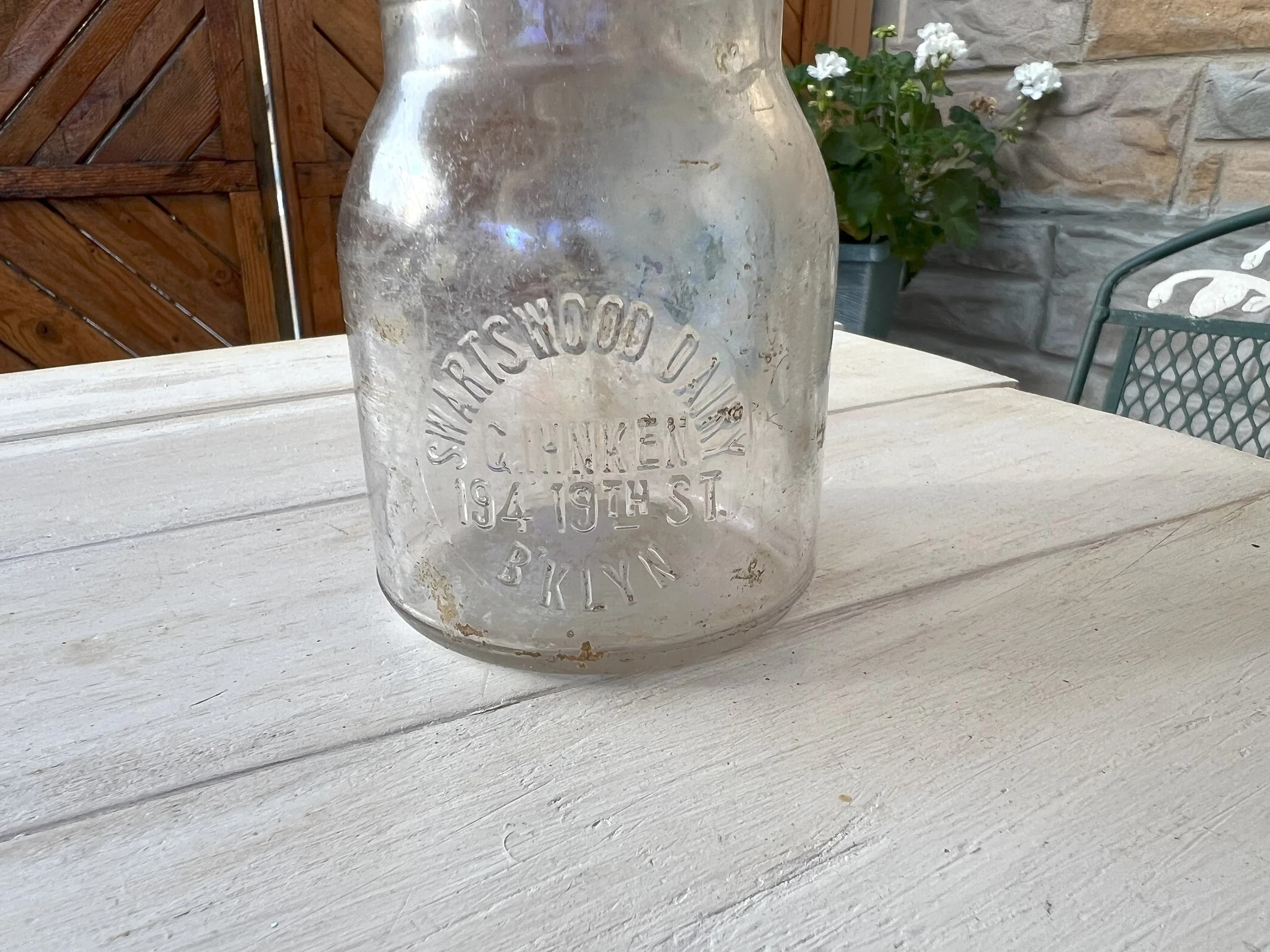 Swartswood Dairy G Ihnken Bottle, Vintage Brooklyn NY Dairy Bottle - image 3