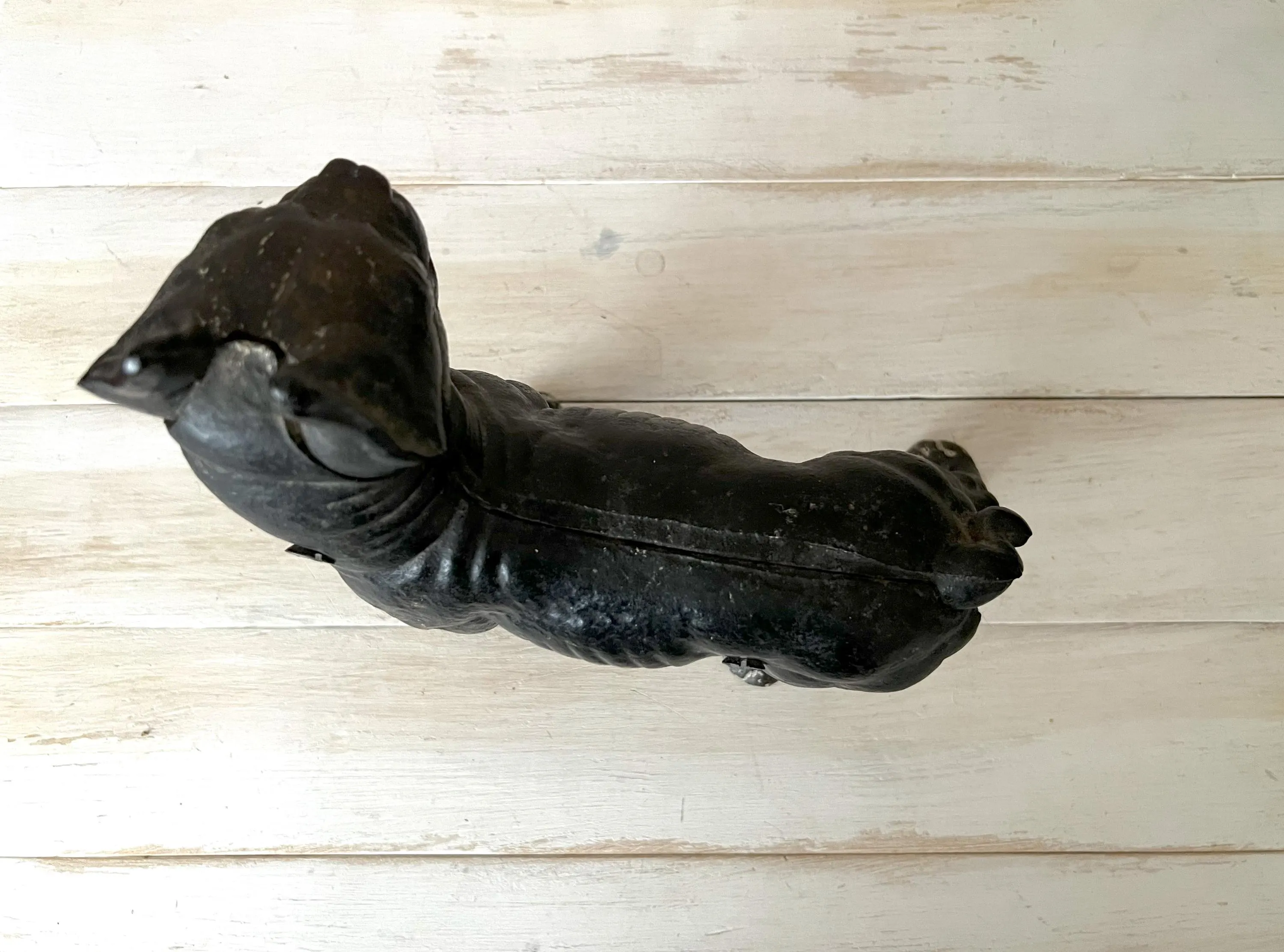 Vintage Cast Iron Boston Terrier Dog Door Stopper, Hubley Style Dog Door Stopper - image 5