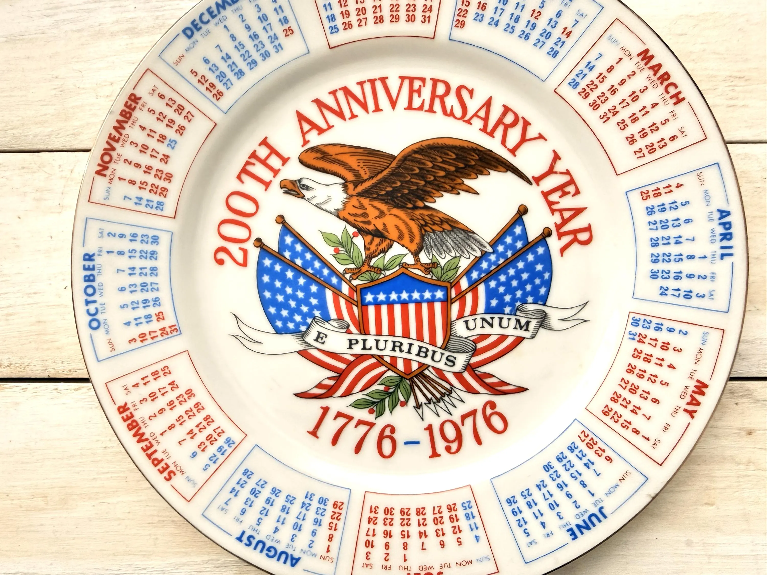 1976 American Eagle Bicentennial Plate – 200th Anniversary 1776–1976 – Vintage Collectible Porcelain - image 3