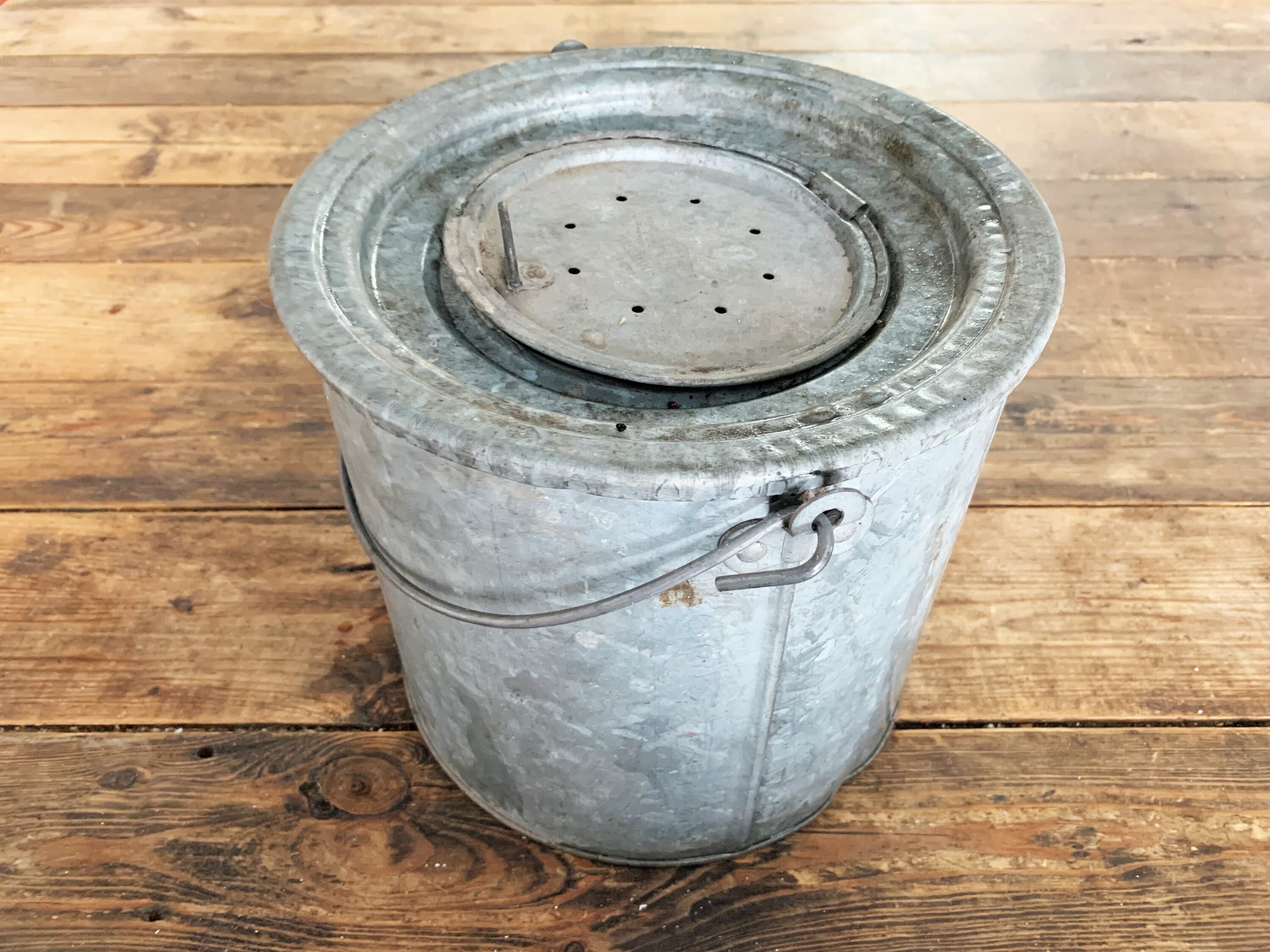 Vintage Faris of St. Louis Galvanized Metal Minnow Bucket/Vintage Fishing Gear Old Minnow Bucket Bar Décor Fishing Cabin Décor - image 5