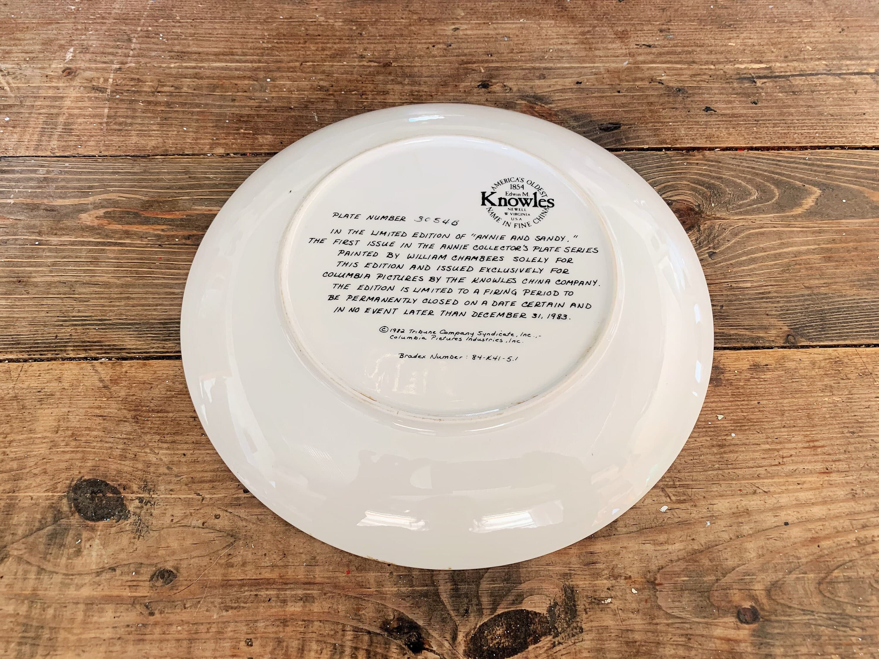 Collectible Annie Plate Columbia Pictures Annie and Sandy Collector Plate Series Annie the Movie Decorative Memorabilia - image 3