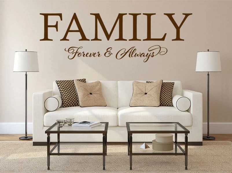 Family Forever Wall Decal: Modern Vinyl Wall Art Sticker - image 4