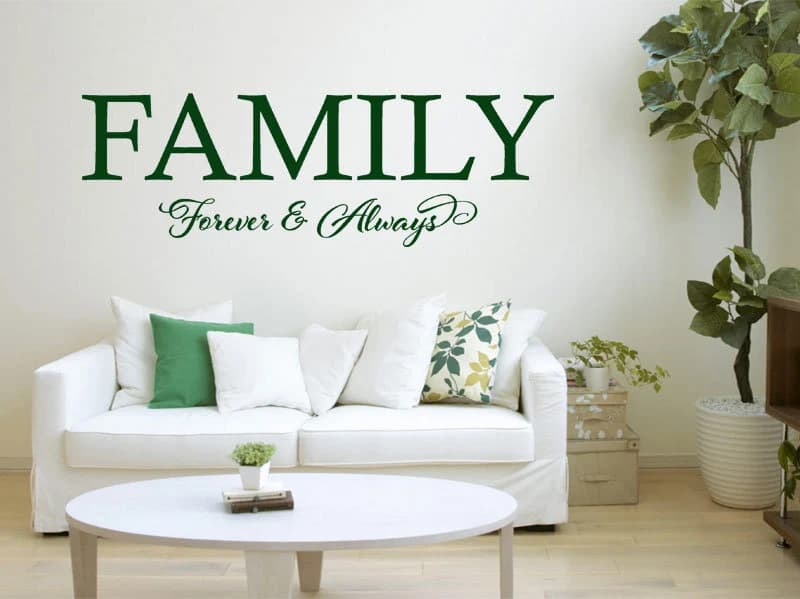 Family Forever Wall Decal: Modern Vinyl Wall Art Sticker - image 5