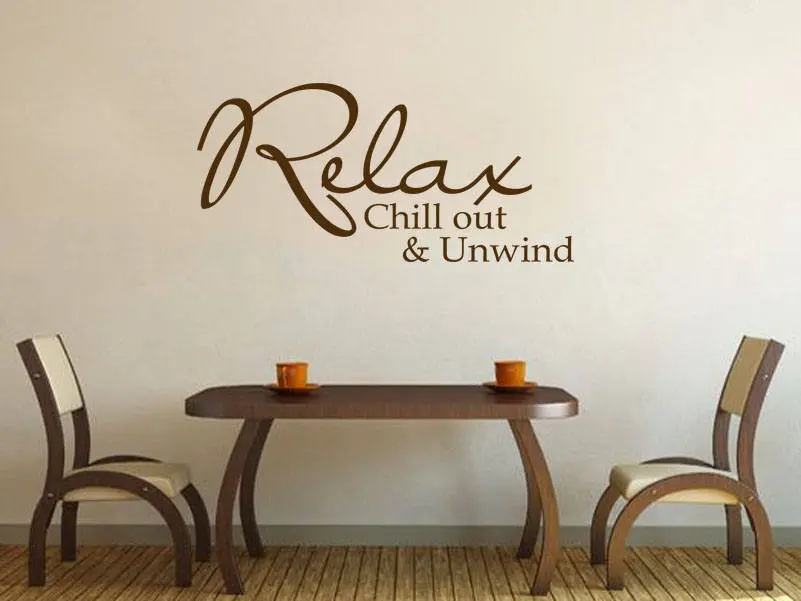 Relax Chill Out and Unwind Wall Art Sticker, Vinyl Decal, Modern Transfer, PVC - image 5