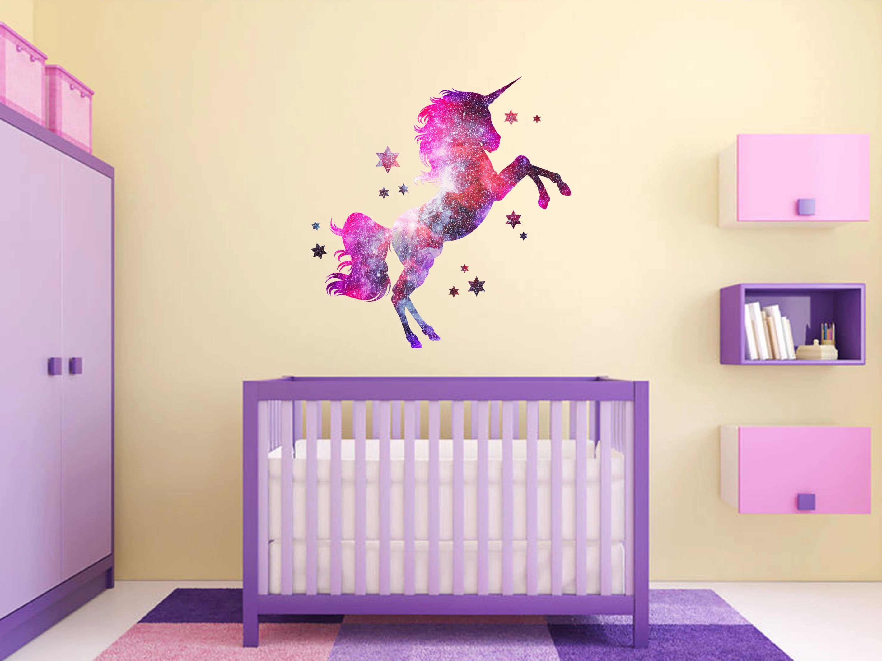 Cosmic Unicorn Wall Decal: Galaxy Pegasus Art, 3D Sticker - image 3