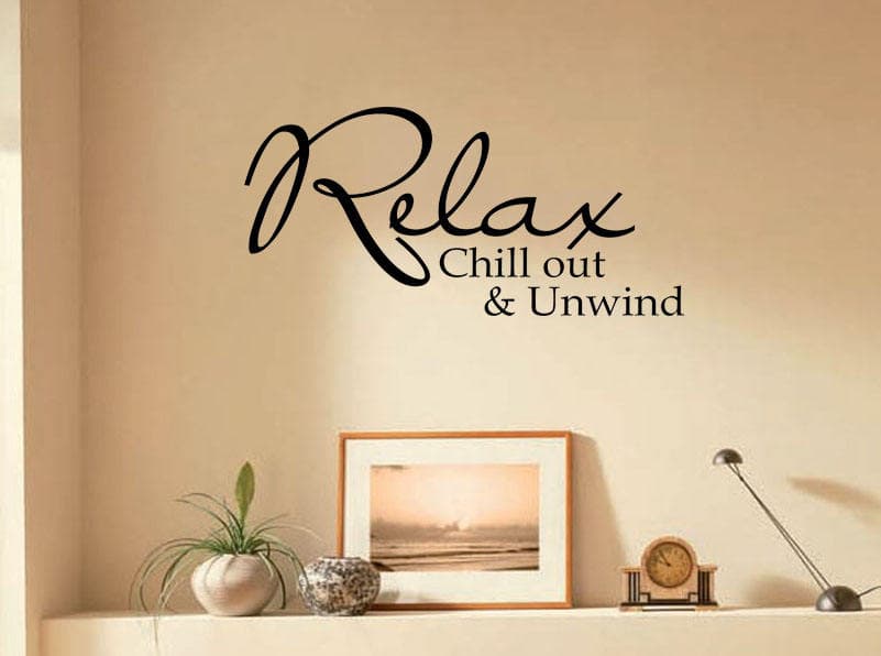 Relax Chill Out and Unwind Wall Art Sticker, Vinyl Decal, Modern Transfer, PVC - image 4