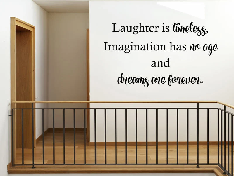 Laughter Is Timeless Wall Art Sticker: Modern Vinyl Decal - image 4