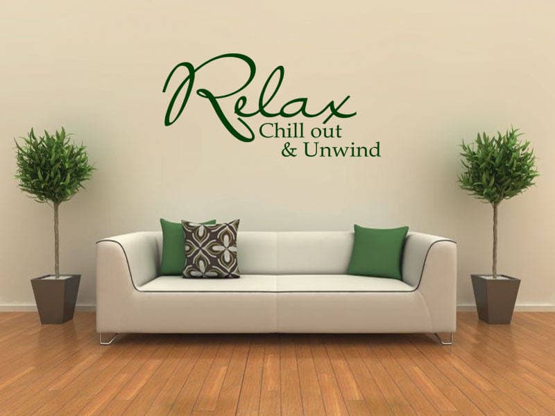 Relax Chill Out and Unwind Wall Art Sticker, Vinyl Decal, Modern Transfer, PVC - image 3