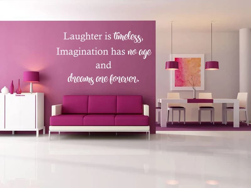 Laughter Is Timeless Wall Art Sticker: Modern Vinyl Decal - image 3
