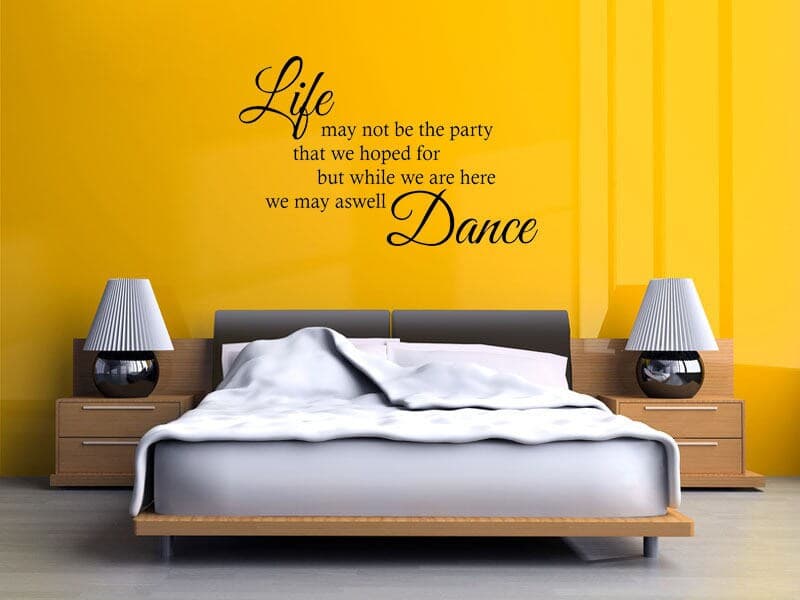 We May As Well Dance... Wall Art Quote, Wall Art Sticker, Modern Transfer, PVC Decal - image 4