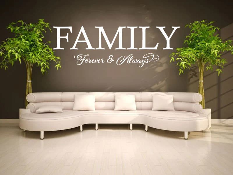 Family Forever Wall Decal: Modern Vinyl Wall Art Sticker - image 3