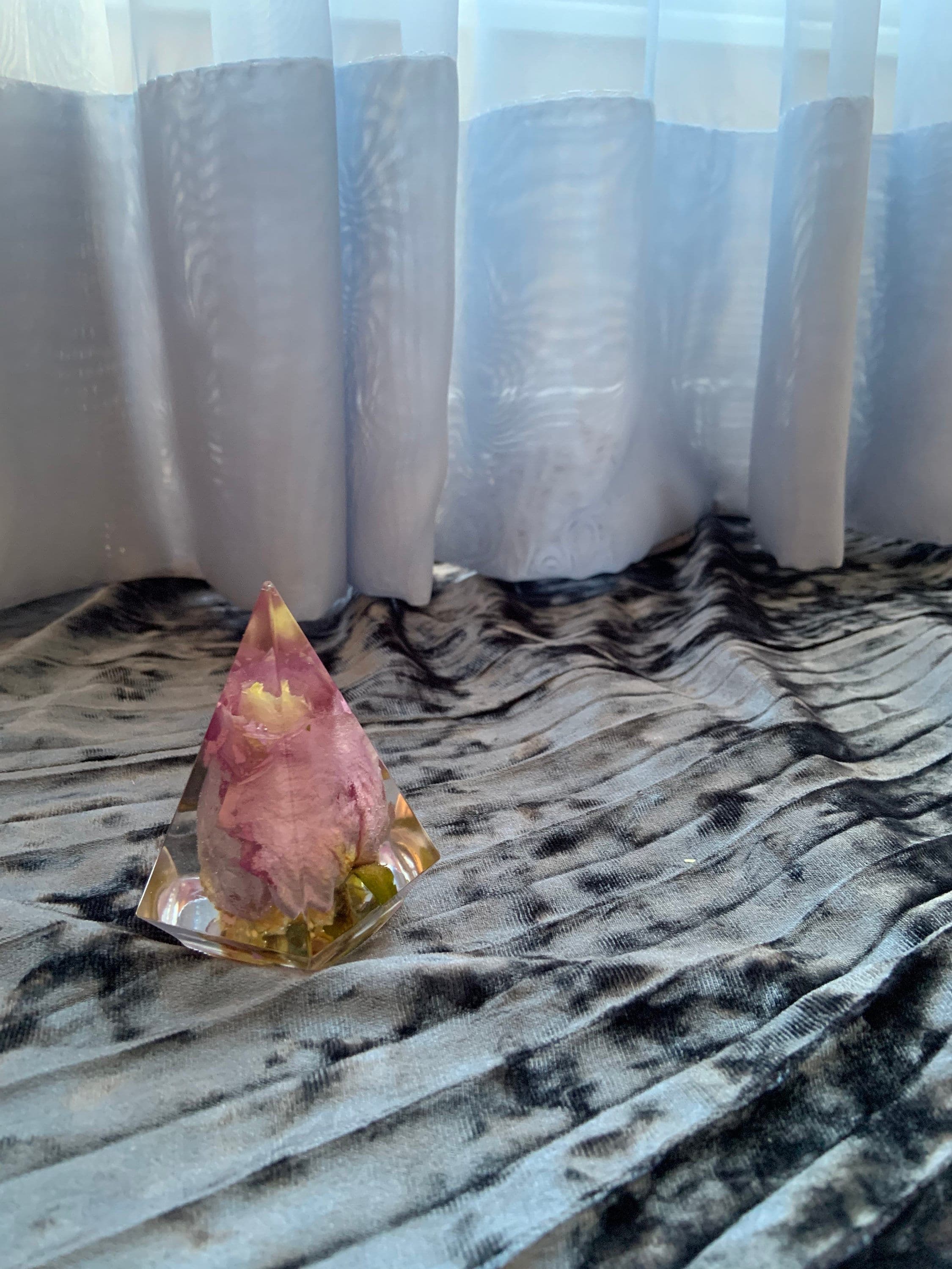 Pink Rose Resin ring holder|Wedding ring holder|Preserved rose gift|Hexagon ring holder|Bride gift|Ring dish|Gift for her|engagement gift - image 5