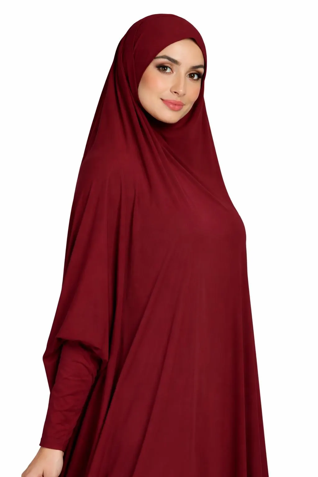 Women's Khimar Hijab Modest Muslim Cover Instant Elastane Elbow Length Easy Pull-on Islamic Headscarf NO SLEEVES - image 2