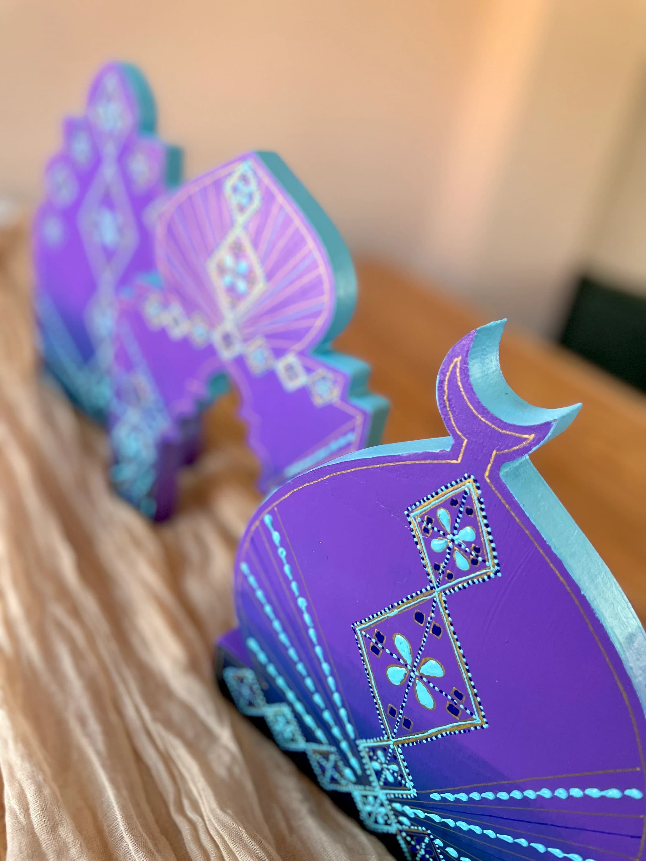 Midnight Imperial Arch, Masjid & Dome Decorations | Eid Decor Purple Blue Turquoise Gold - image 4
