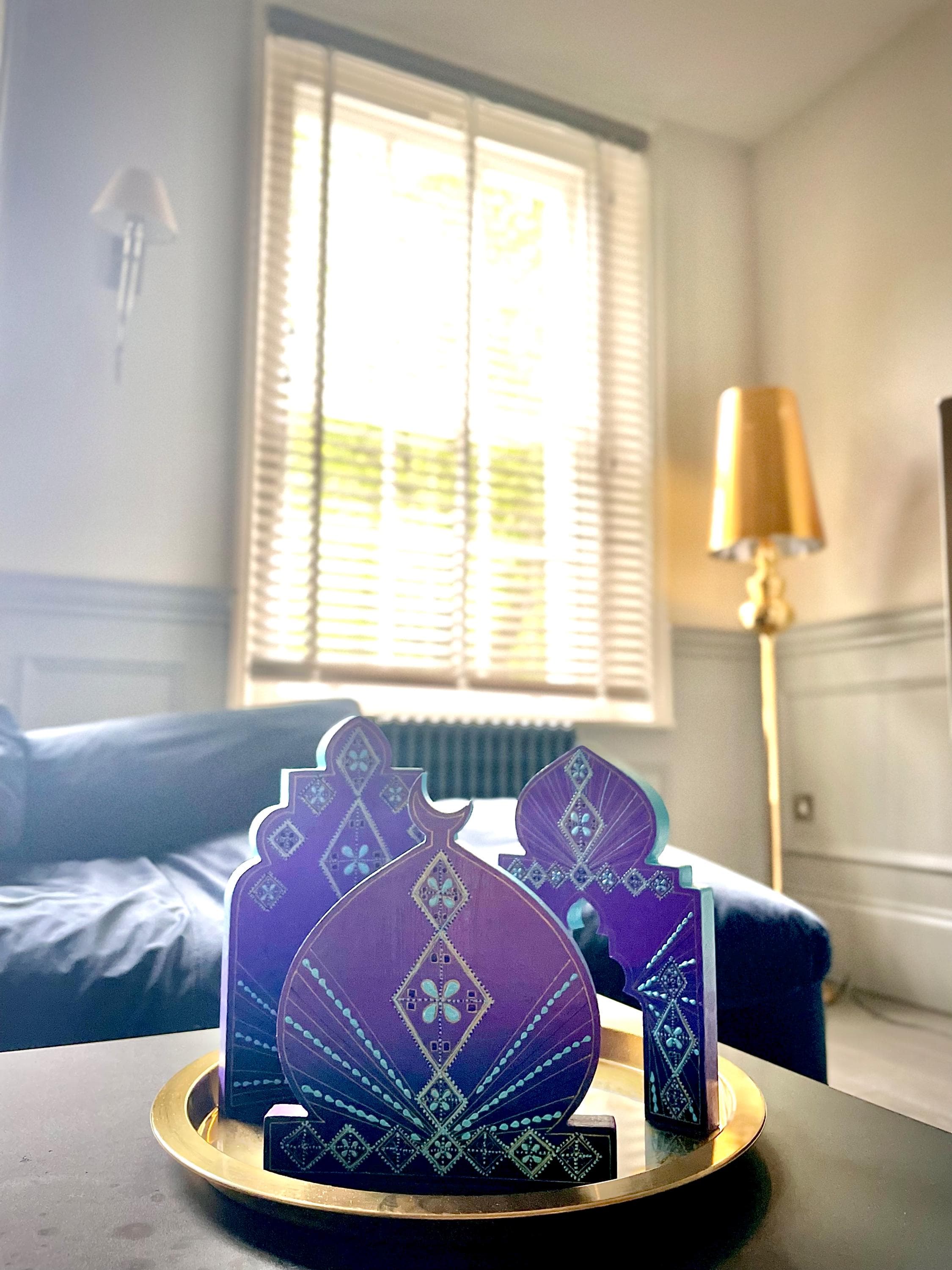 Midnight Imperial Arch, Masjid & Dome Decorations | Eid Decor Purple Blue Turquoise Gold - image 5