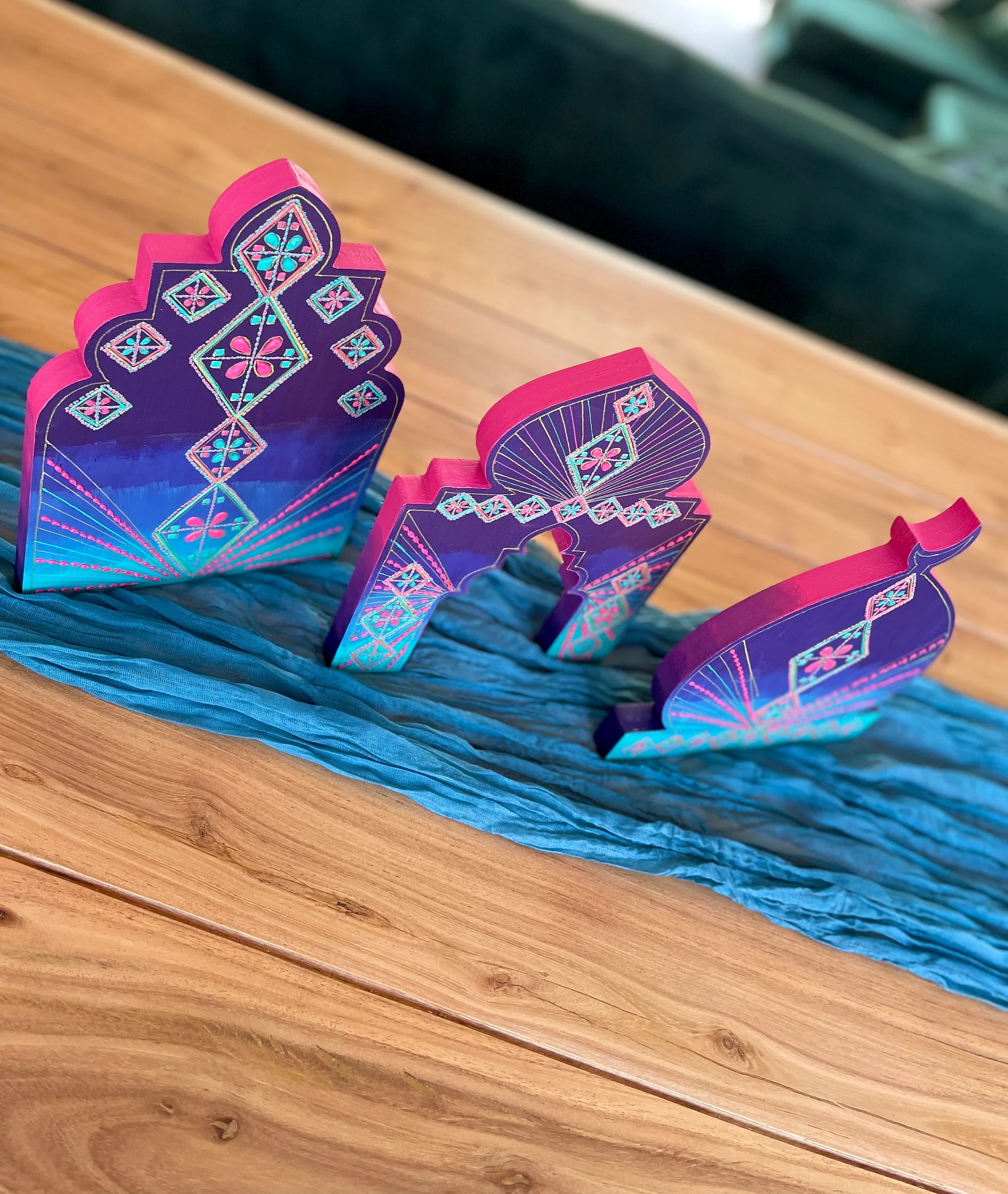 Twilight Imperial Arch, Masjid & Dome Decorations | Eid Decor Purple Teal Pink Gold - image 3