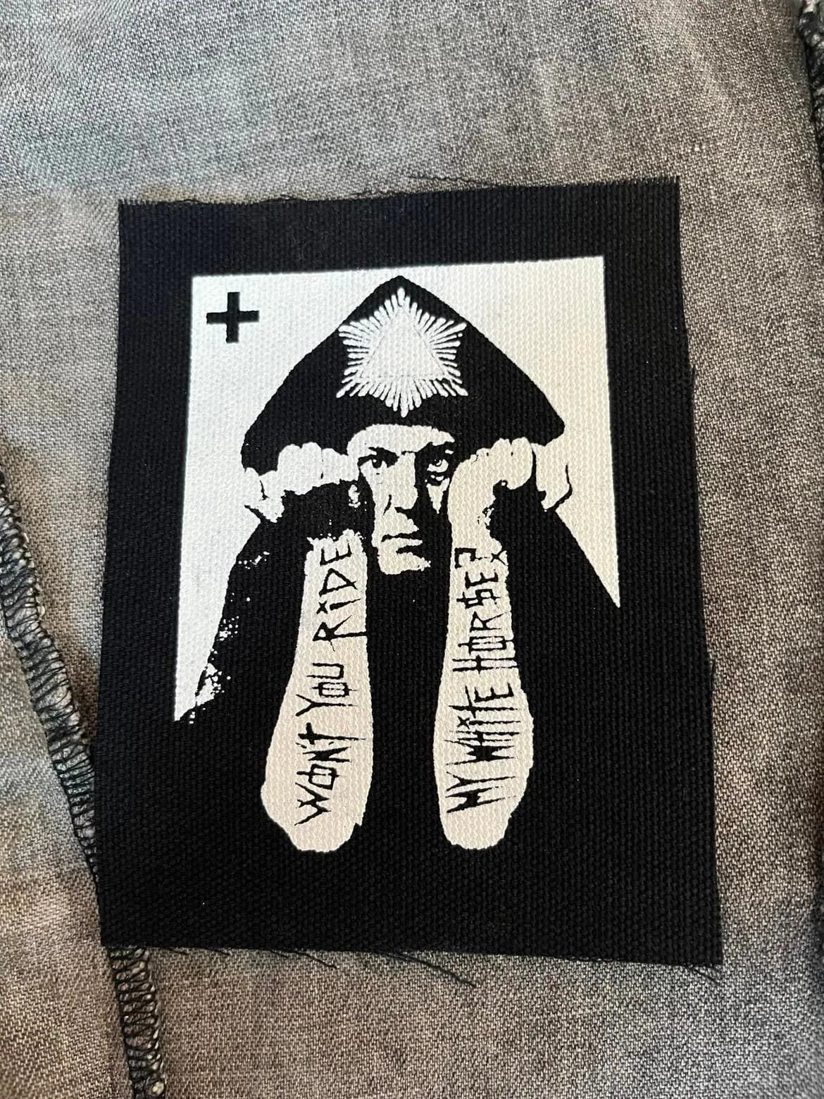 Alister Crowley Embroidered Patch: Satanic Occult Symbol - 4" Square