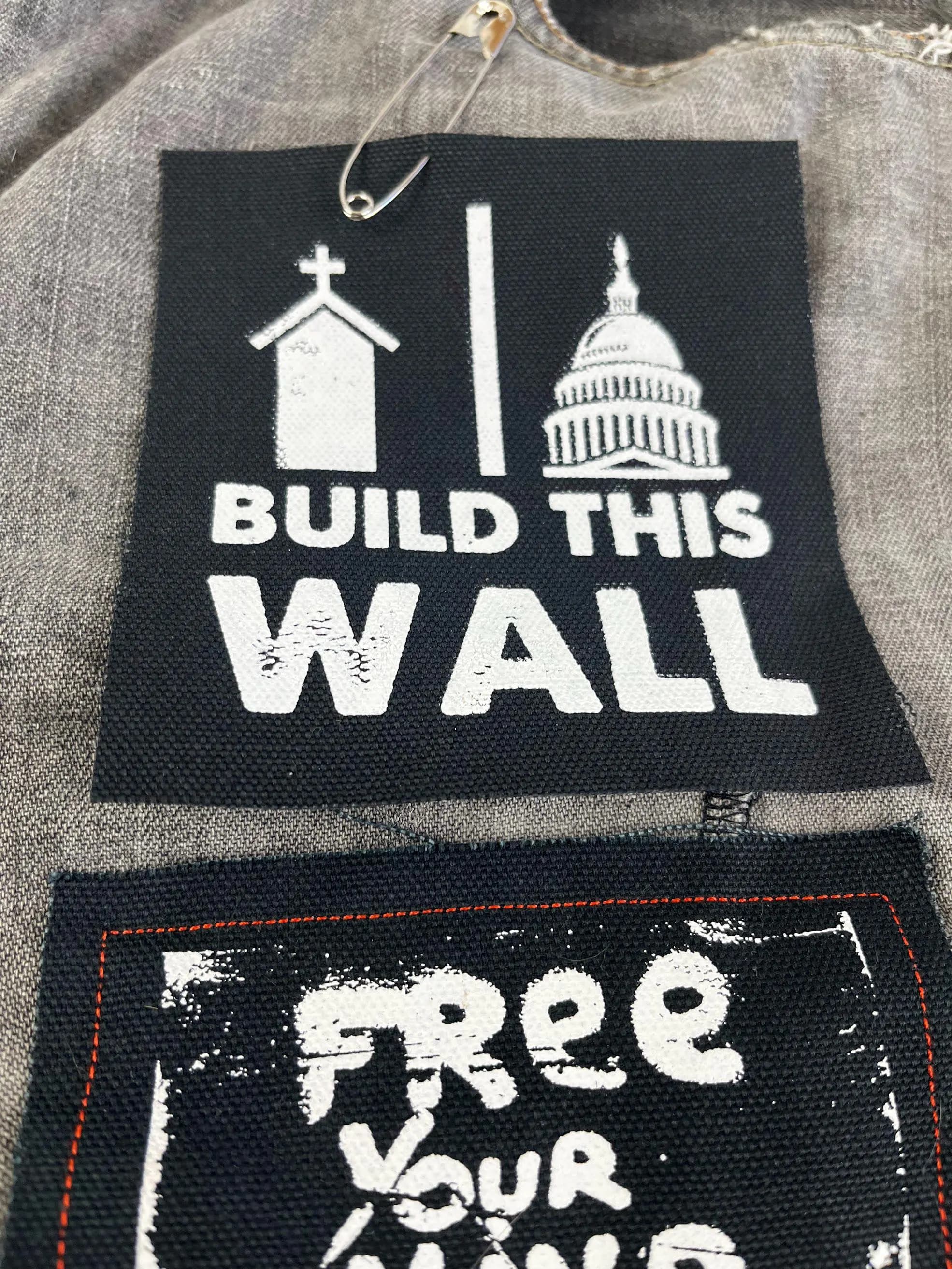 Political Punk Patch: Separation of Church & State Cotton Canvas - image 5