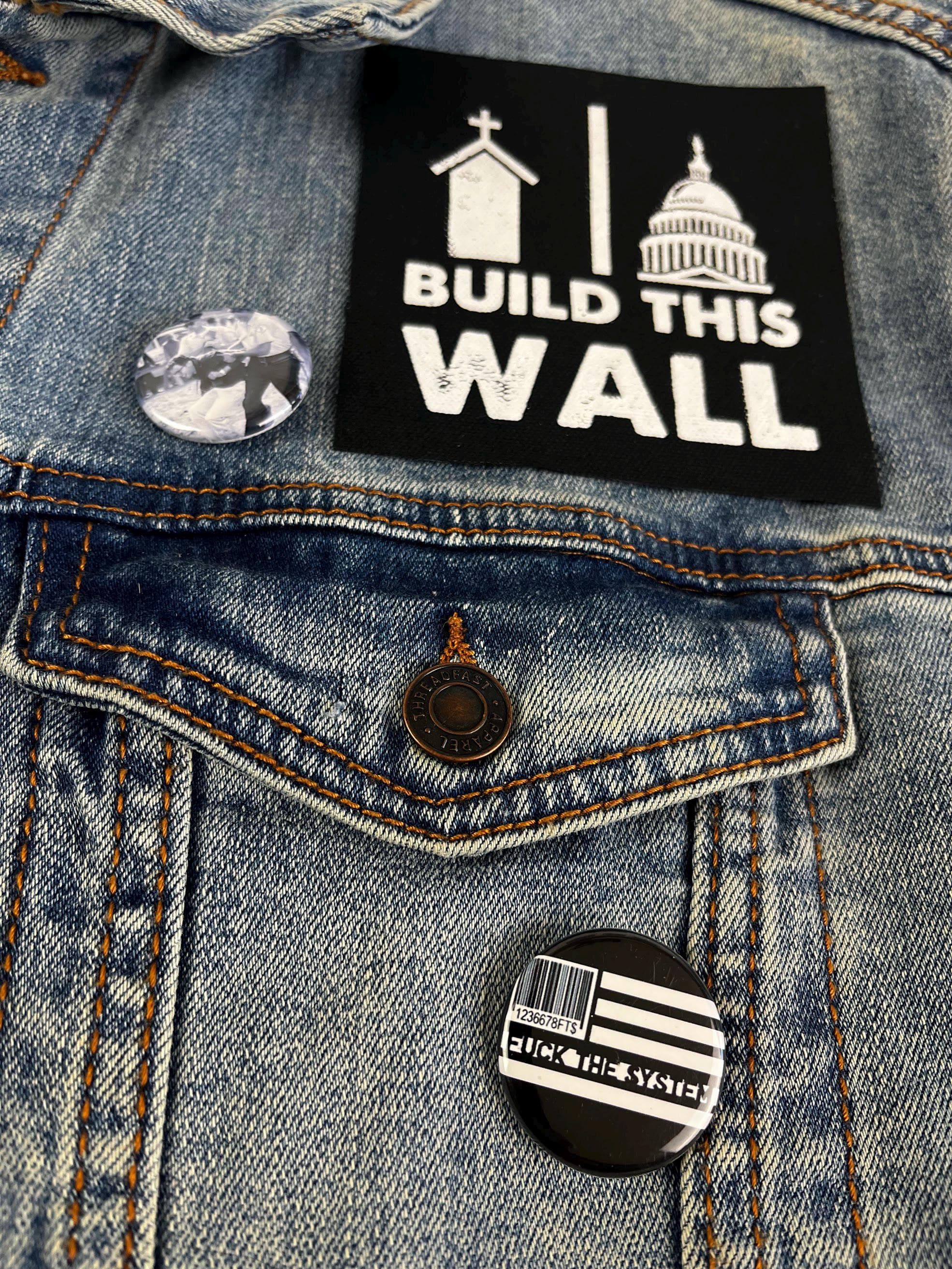 Political Punk Patch: Separation of Church & State Cotton Canvas - image 3
