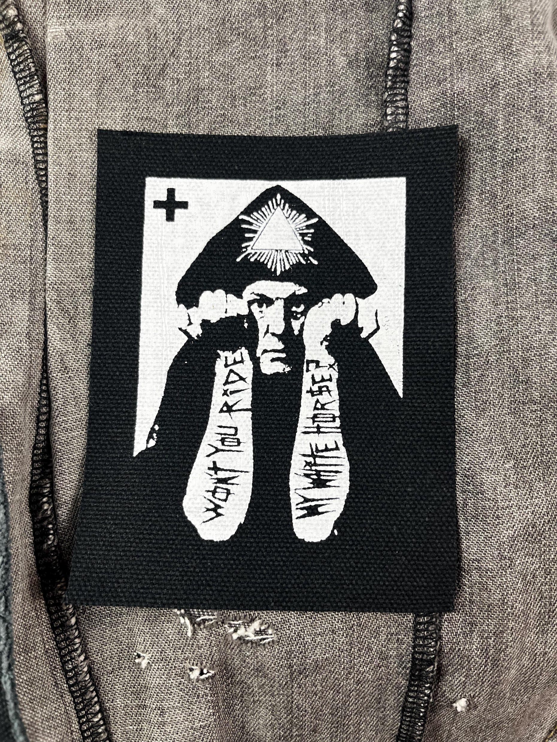 Alister Crowley Embroidered Patch: Satanic Occult Symbol - 4" Square - image 3