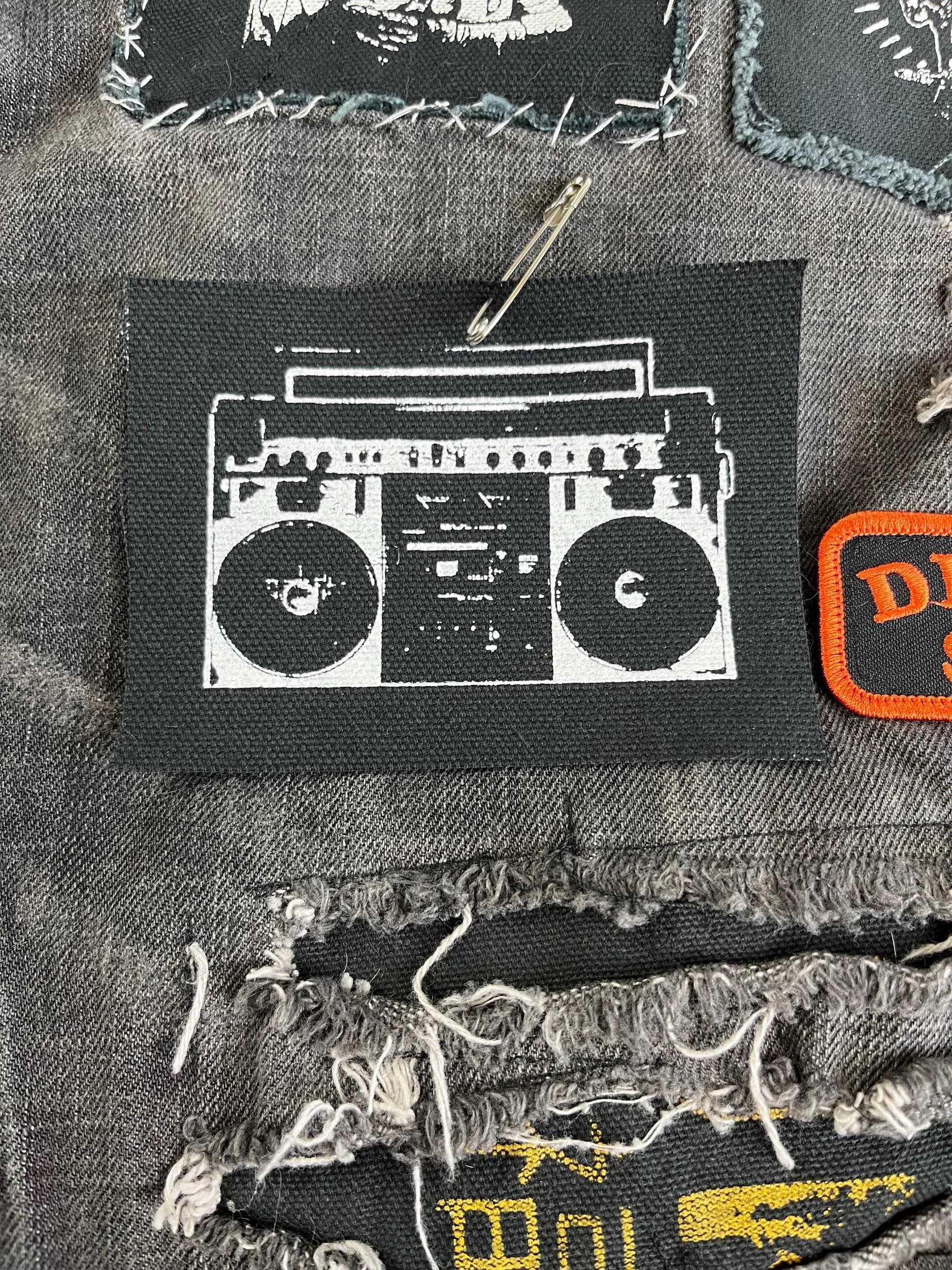 boom box punk patch small DIY