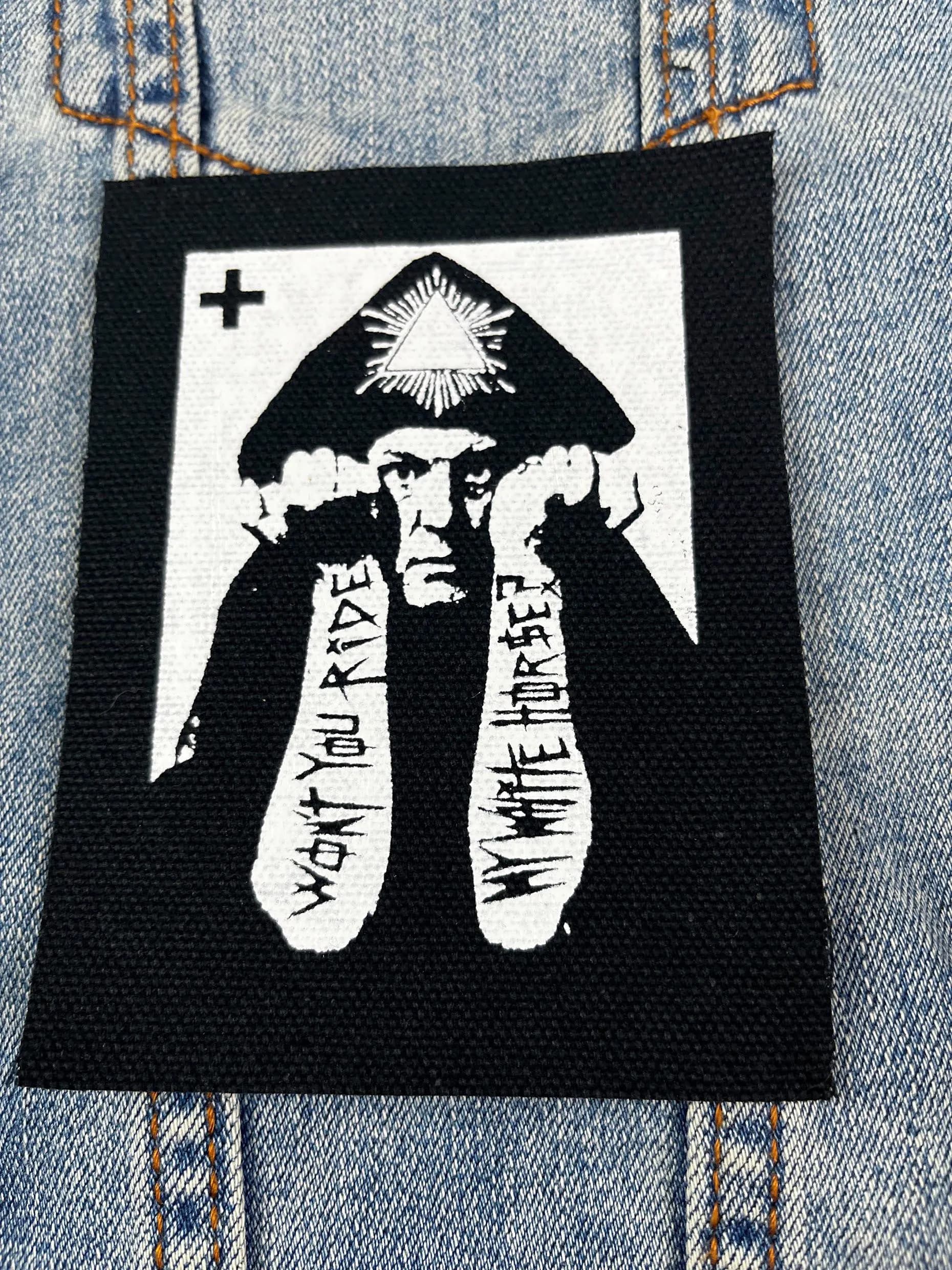 Alister Crowley Embroidered Patch: Satanic Occult Symbol - 4" Square - image 4