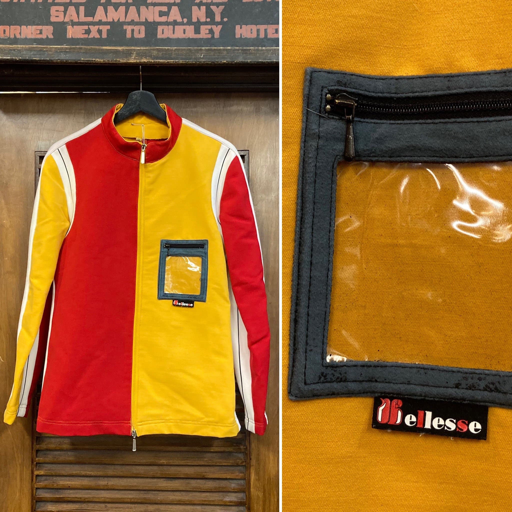 Vintage 1960’s “Ellesse” Brand Ski Active Wear Track Jacket, 60’s Jacket, 60’s Ski Jacket, 60’s Sportswear, Two Tone, Vintage Clothing