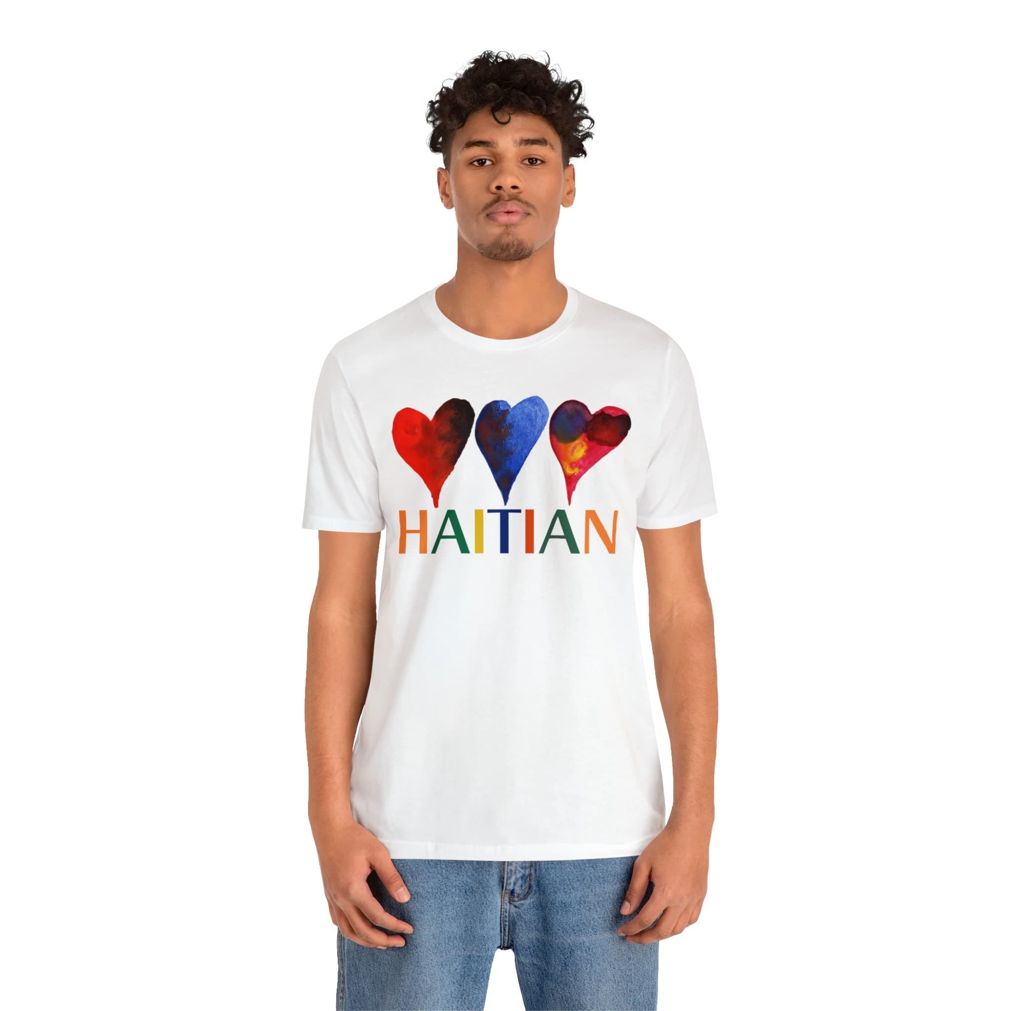 Haitian Hearts T-Shirt: Haiti Flag Pride, Caribbean Gift - image 5
