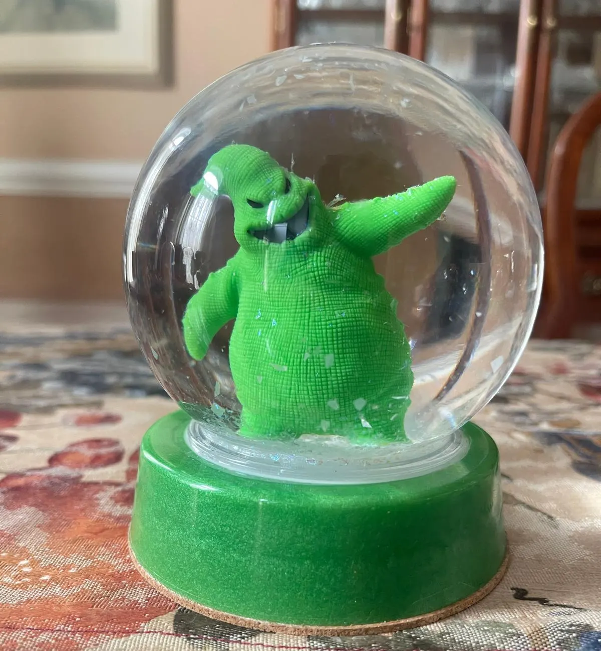 Jack Skellington Sally The Rag Doll The Nightmare Before Christmas Handmade Snow Globe Halloween Tim Burton Skeleton - image 4